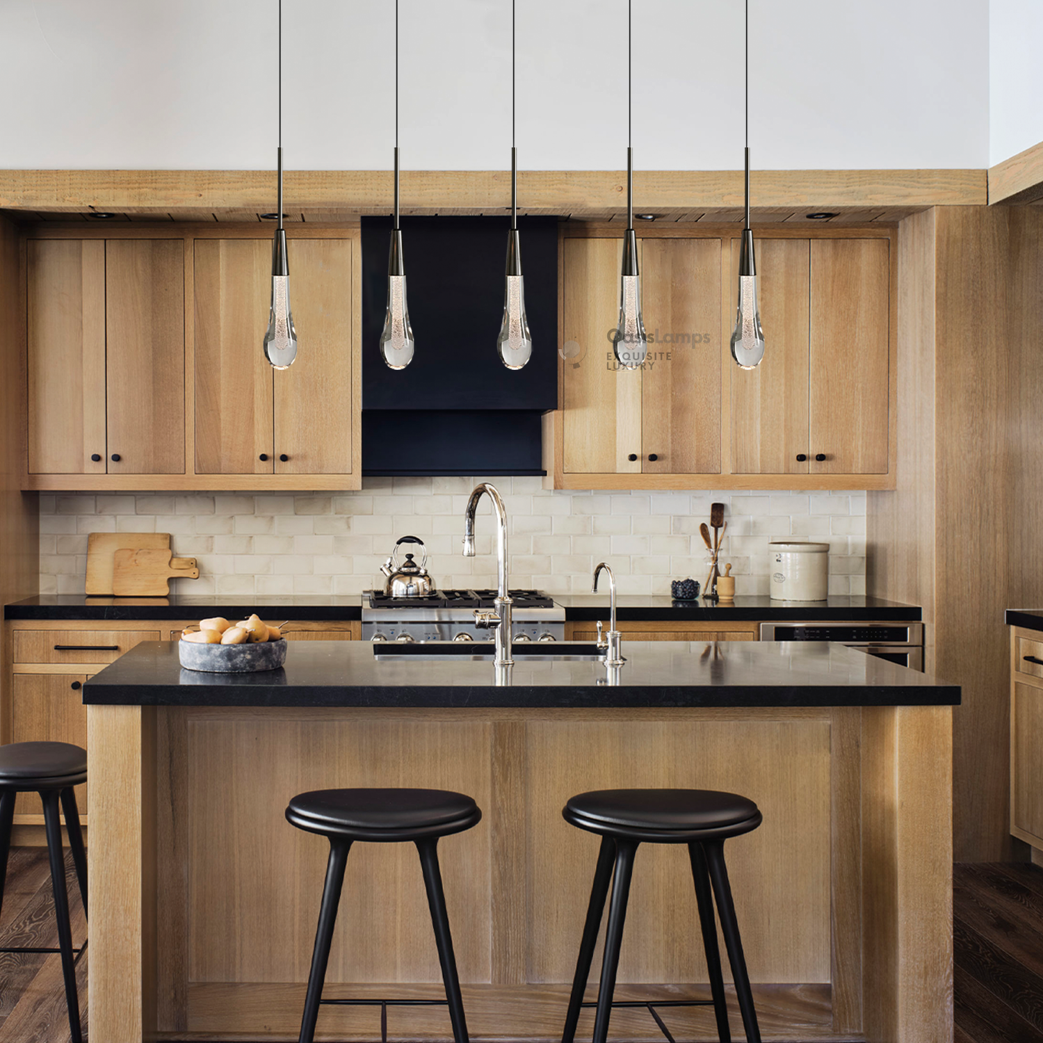 Elara Solitaires Linear Crystal Chandelier 22'' 35''W#color_bronze,size_35"-5 lights