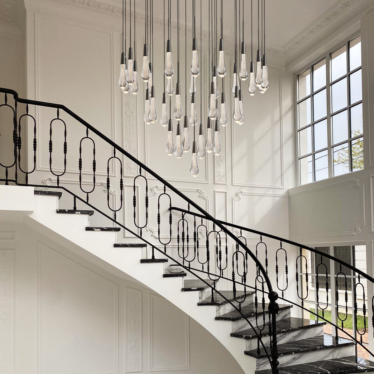 Elara Solitaires Round Crystal Chandelier 17'' 24'' 36'' 40'' 58''D#color_bronze,size_36"-34 lights