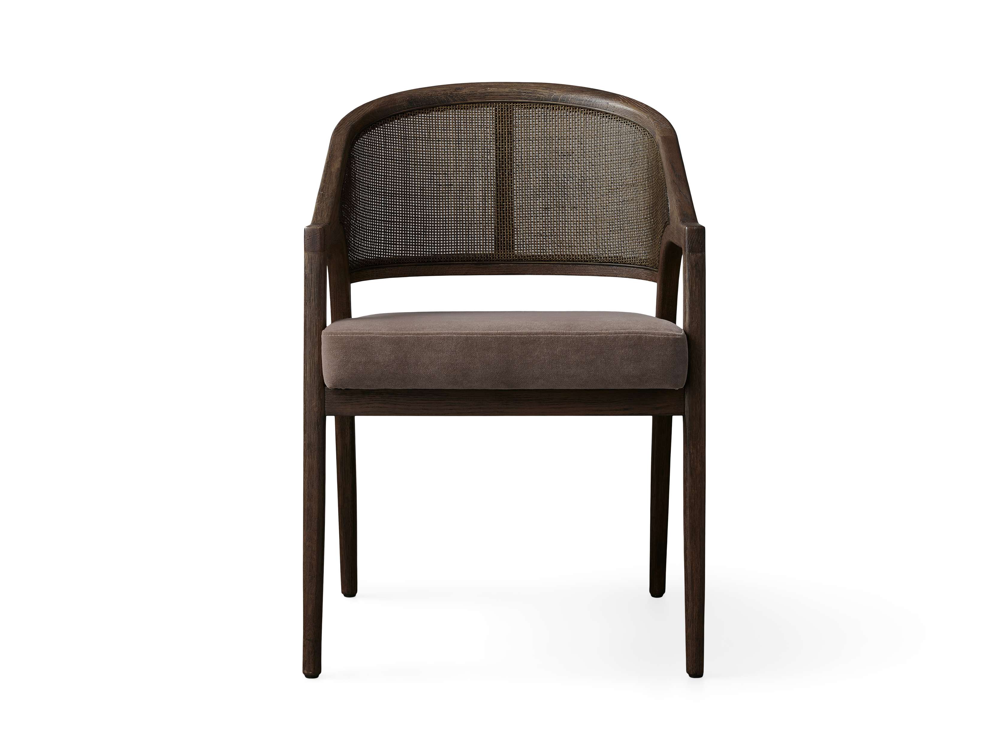 Aimee Dining Arm Chair in Mocha