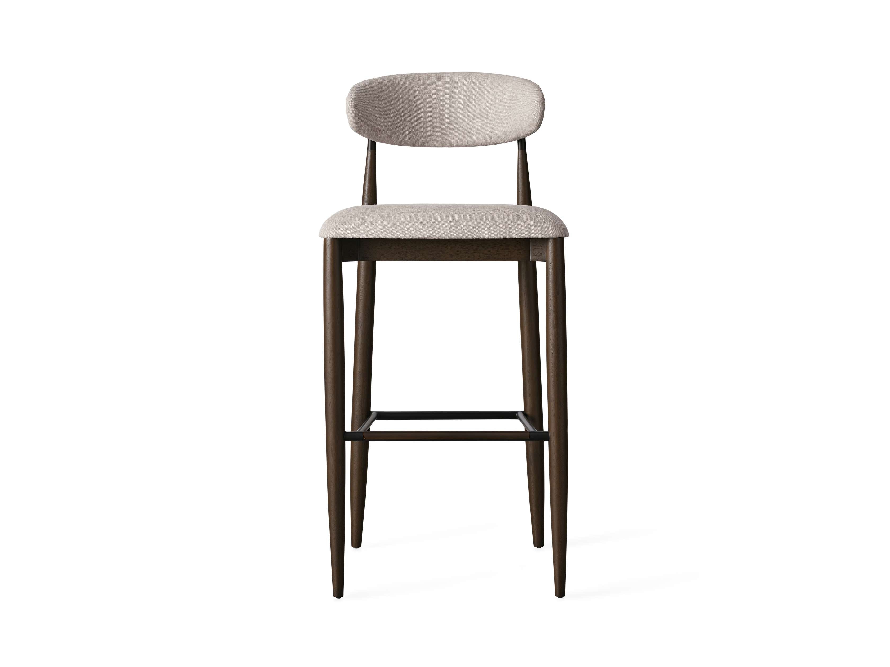 Jagger Armless Stool in Cinder with Oil Rubbed Bronze