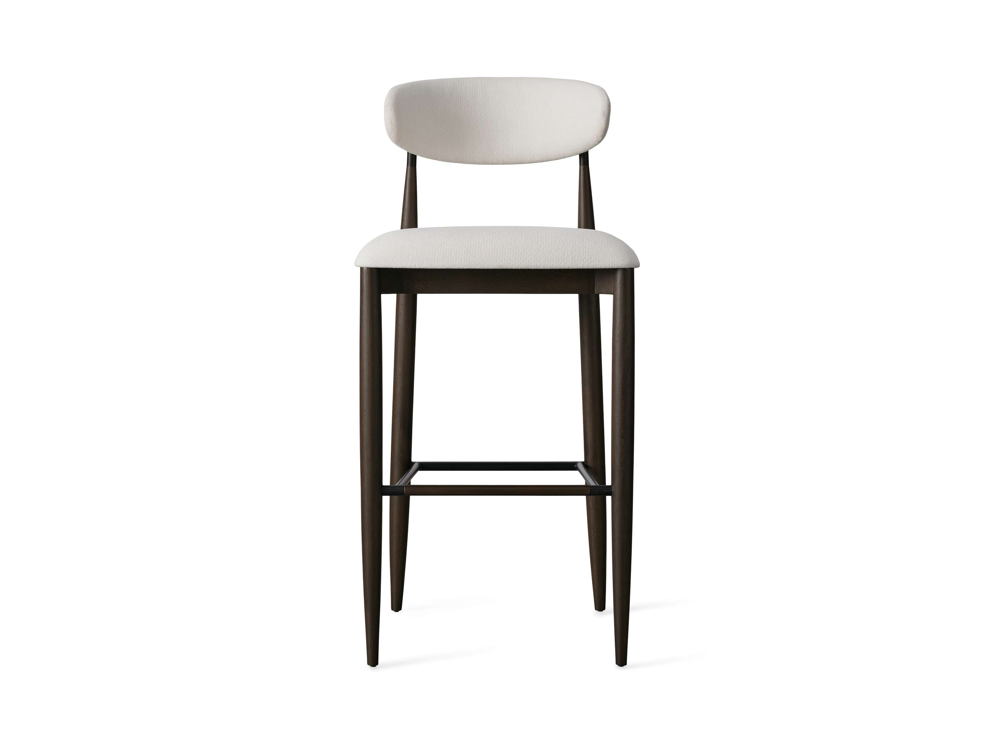 Jagger Armless Stool in Cinder with Oil Rubbed Bronze