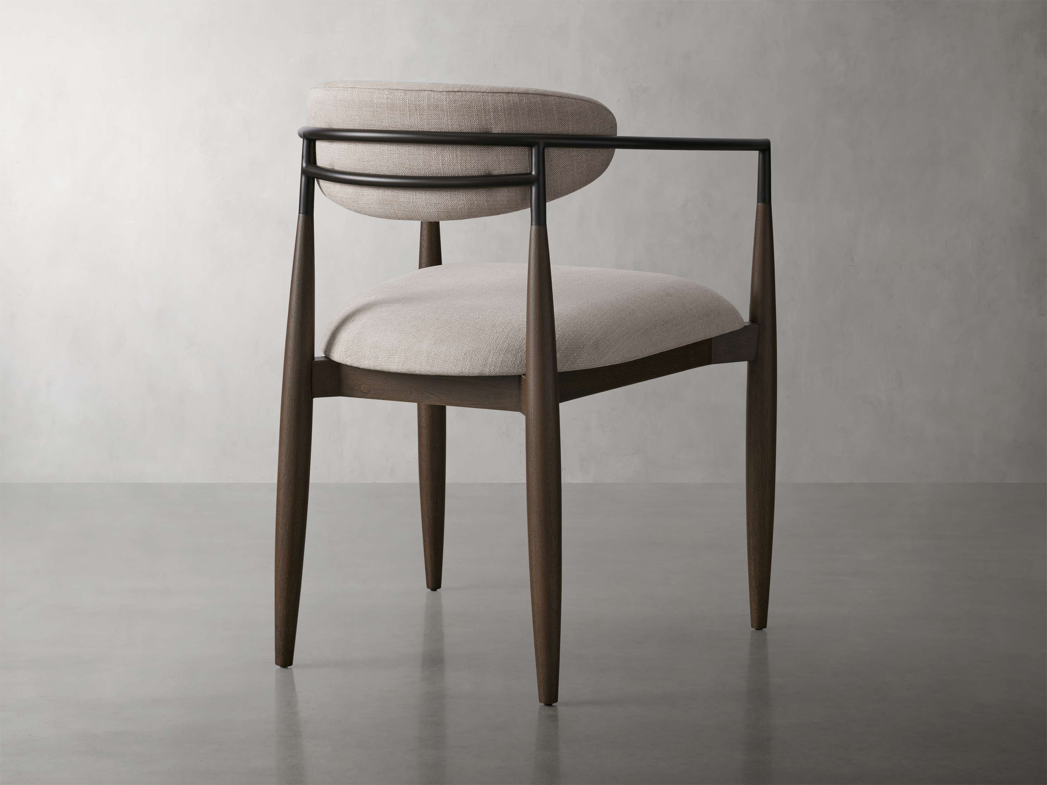 Jagger Dining Arm Chair in Cinder with Oil Rubbed Bronze