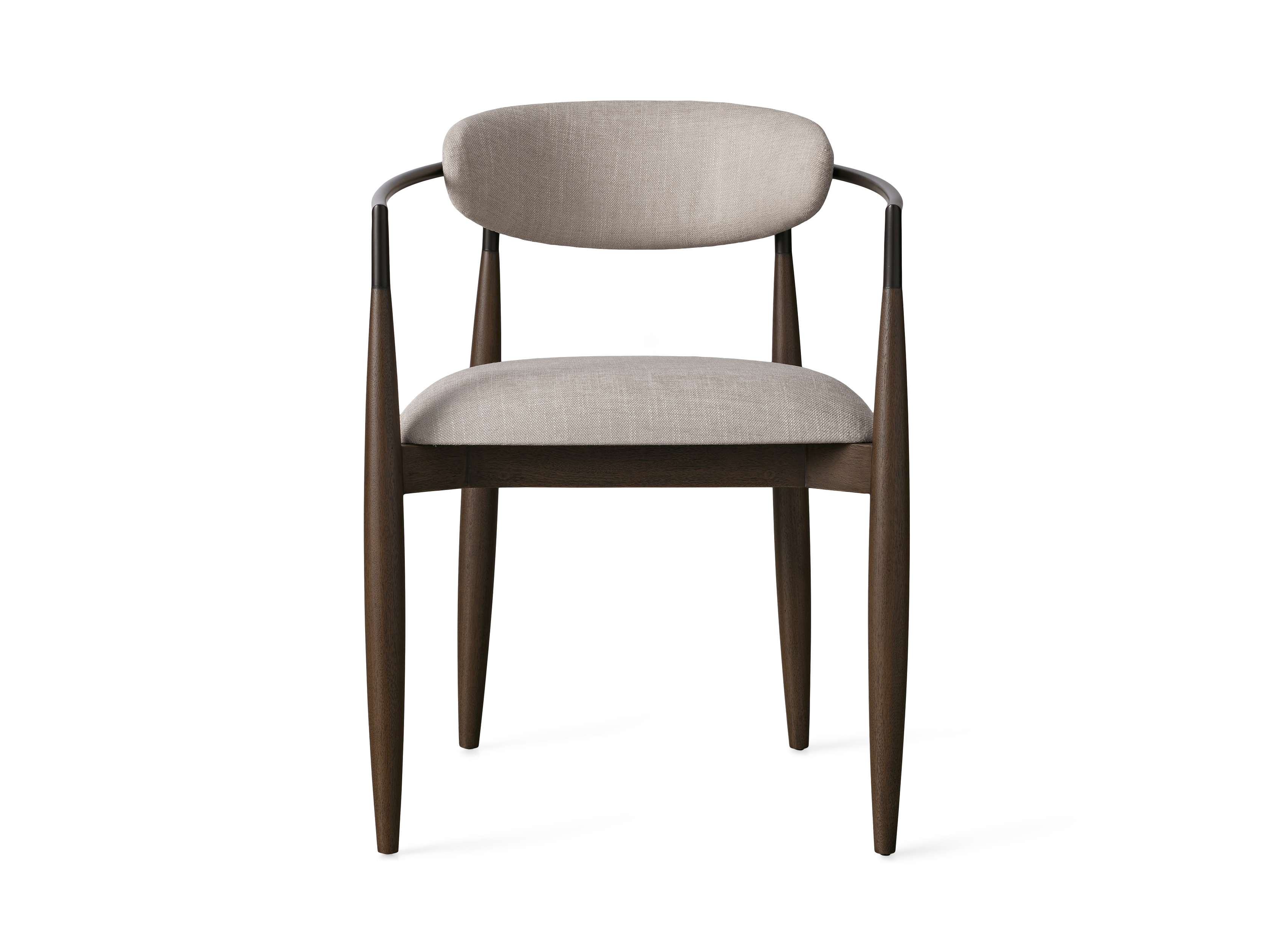 Jagger Dining Arm Chair in Cinder with Oil Rubbed Bronze