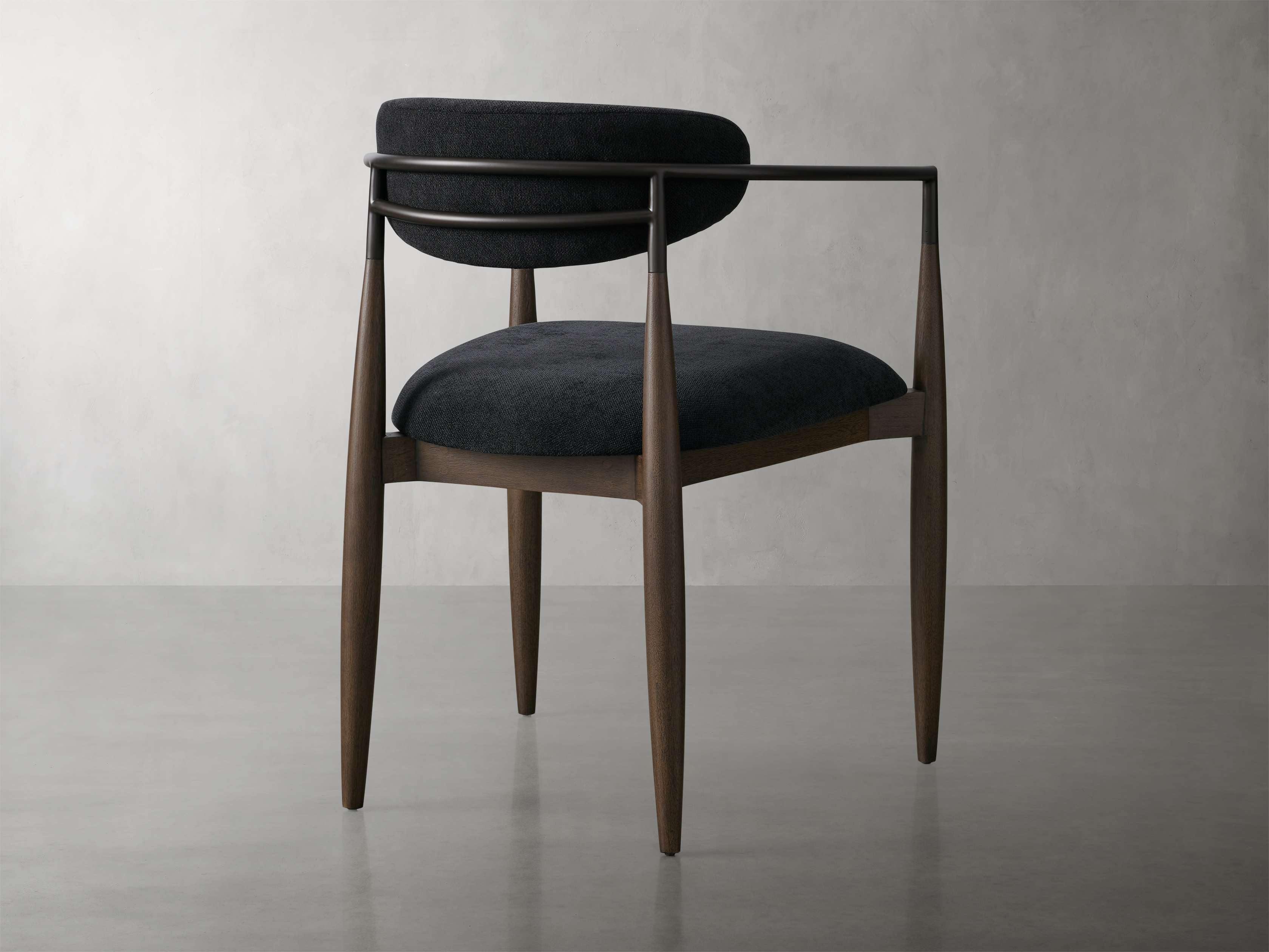 Jagger Dining Arm Chair in Cinder with Oil Rubbed Bronze