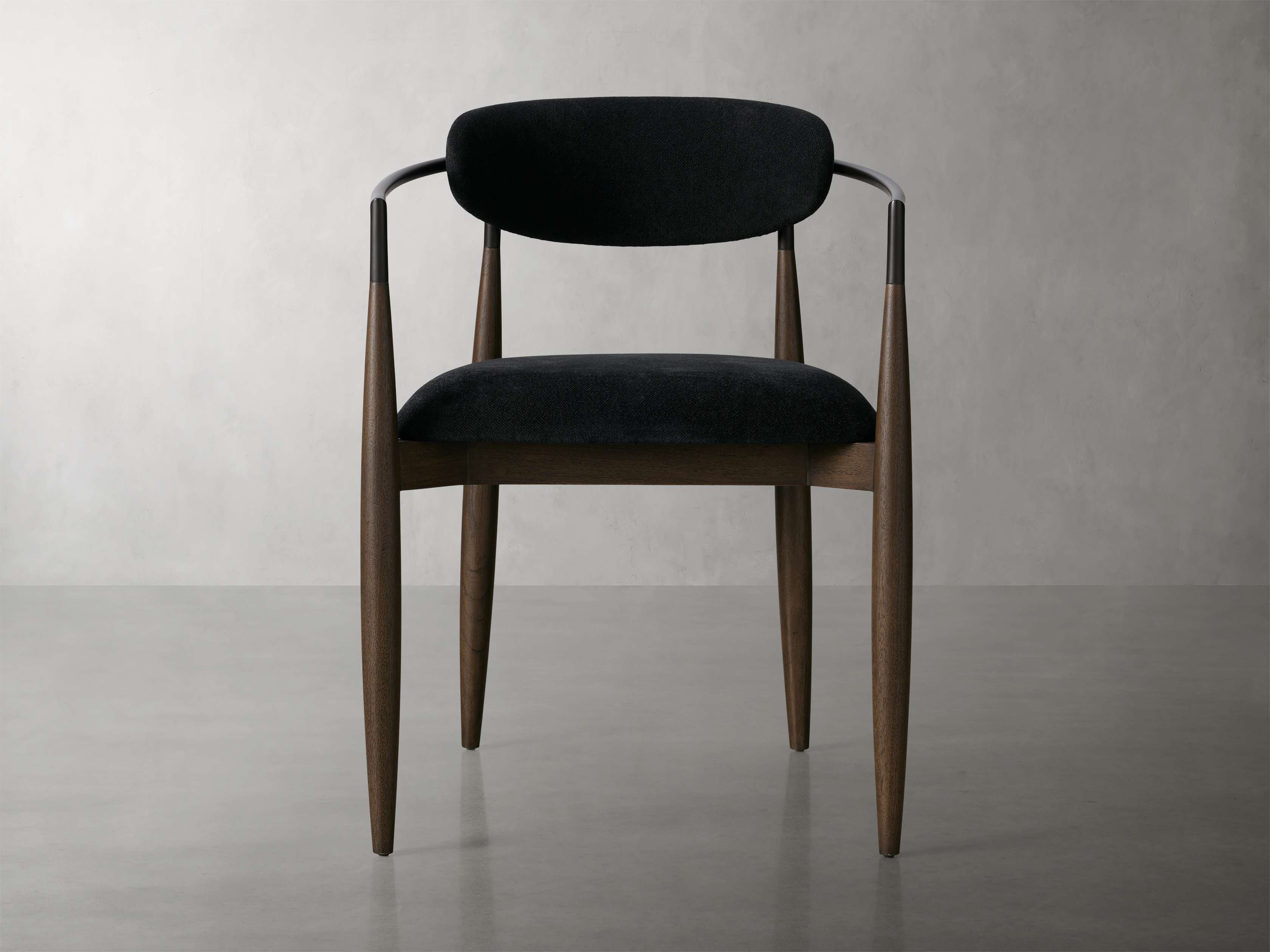 Jagger Dining Arm Chair in Cinder with Oil Rubbed Bronze