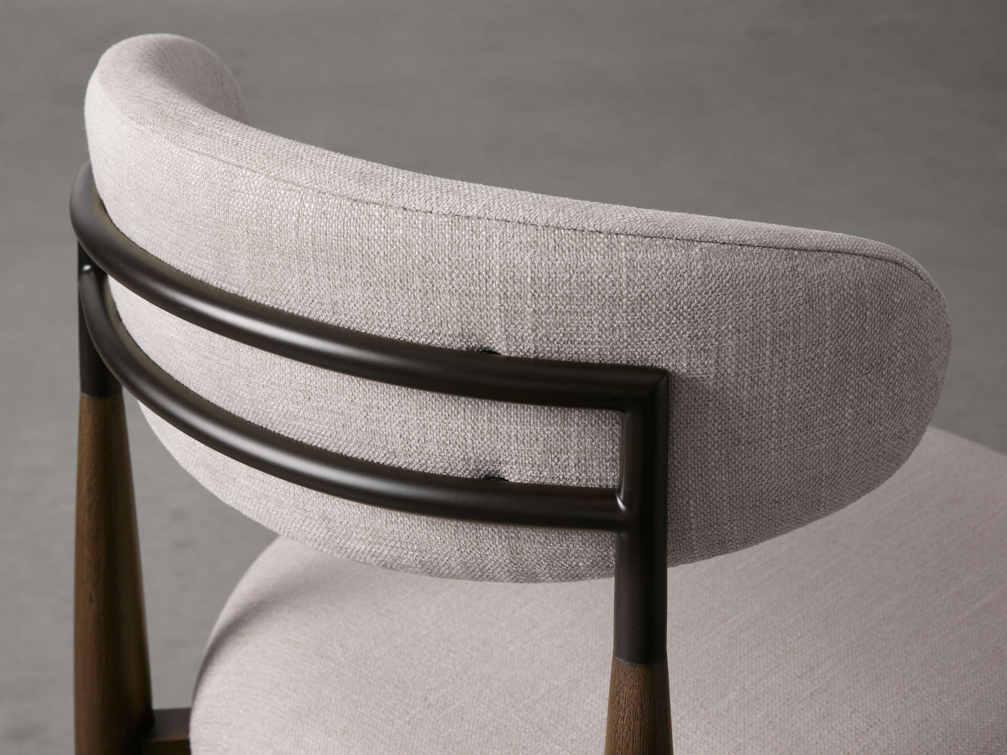 Jagger Armless Stool in Cinder with Oil Rubbed Bronze