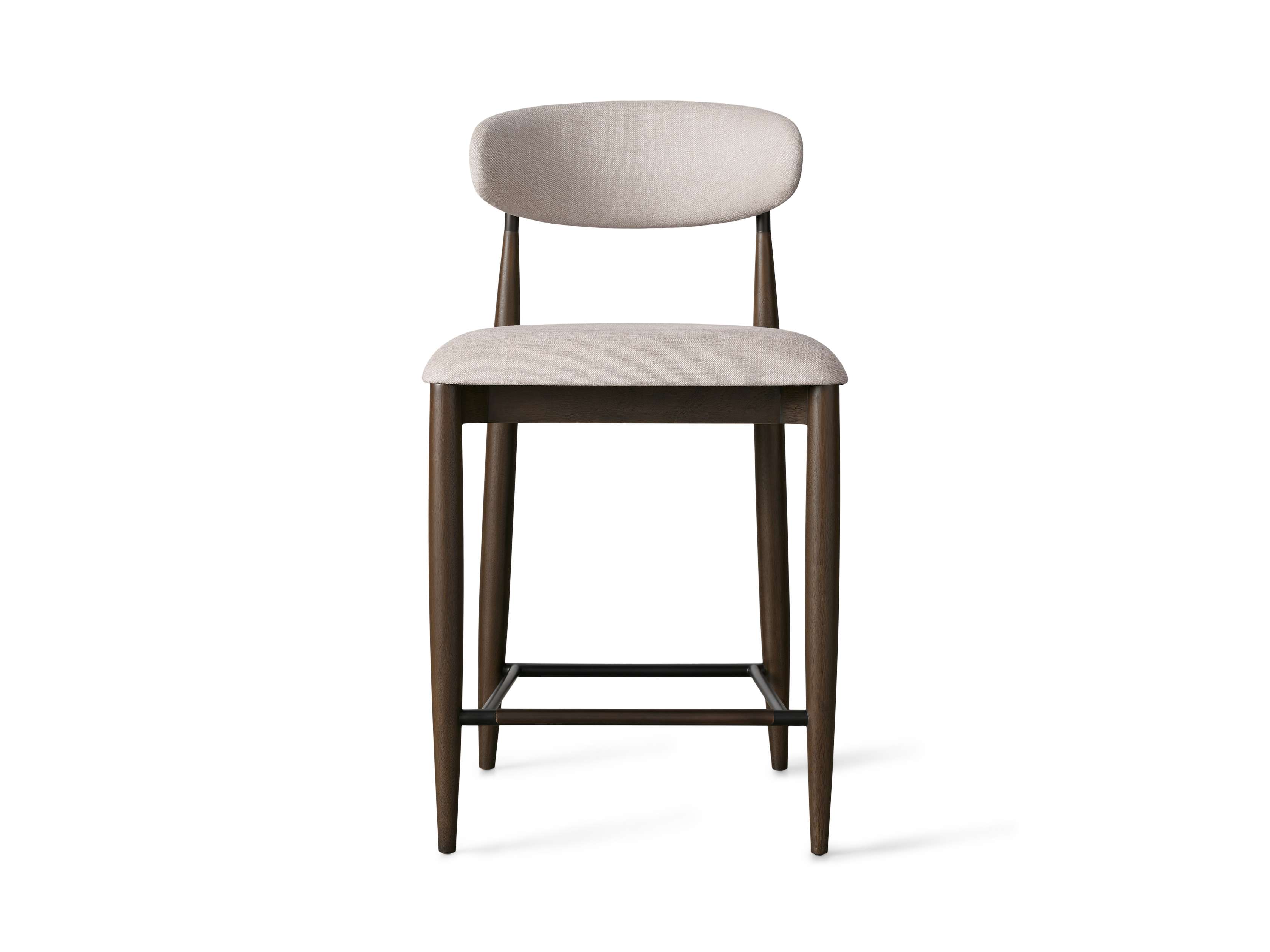 Jagger Armless Stool in Cinder with Oil Rubbed Bronze