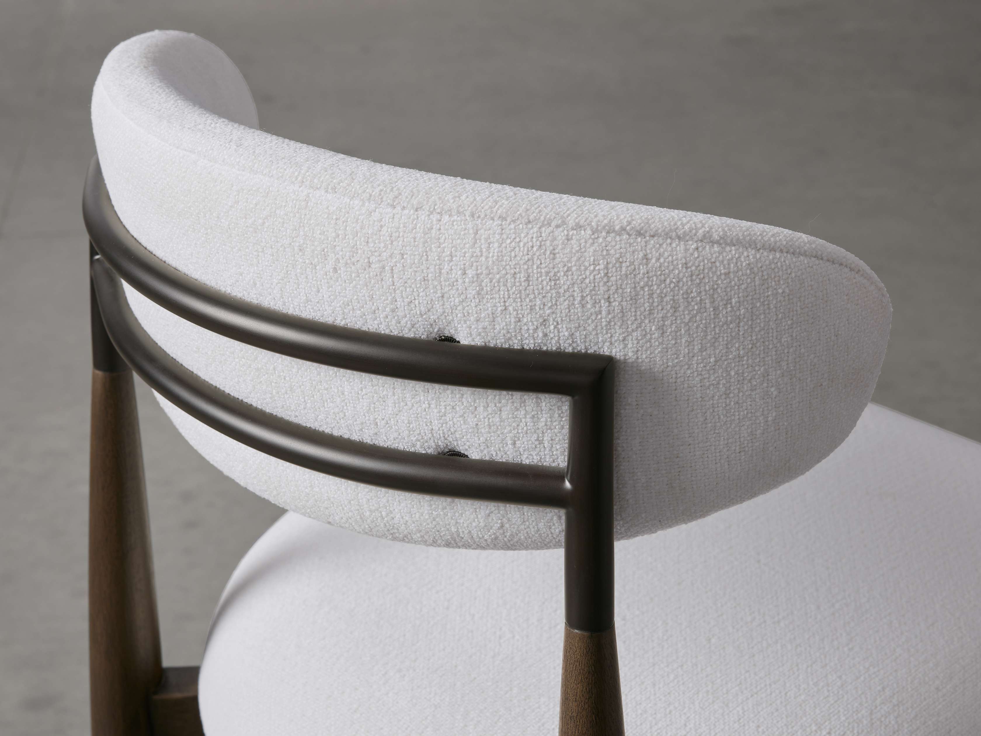 Jagger Armless Stool in Cinder with Oil Rubbed Bronze