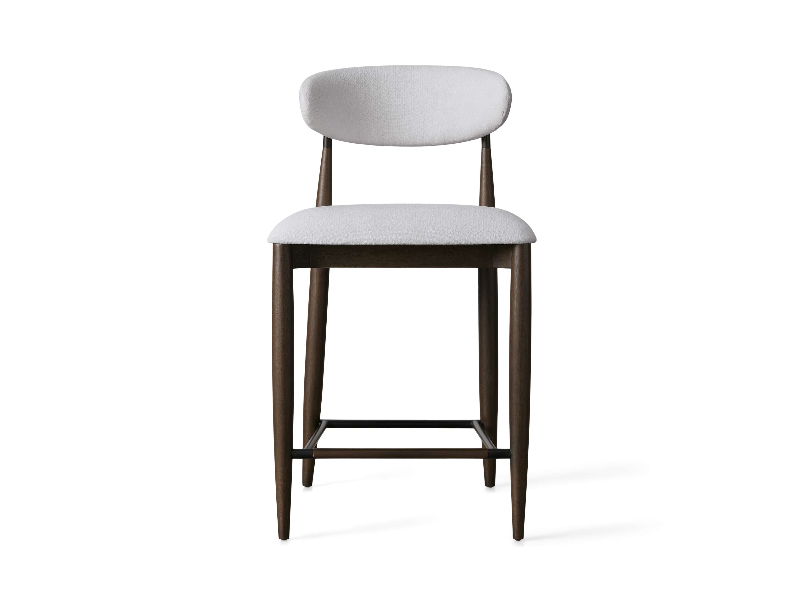 Jagger Armless Stool in Cinder with Oil Rubbed Bronze
