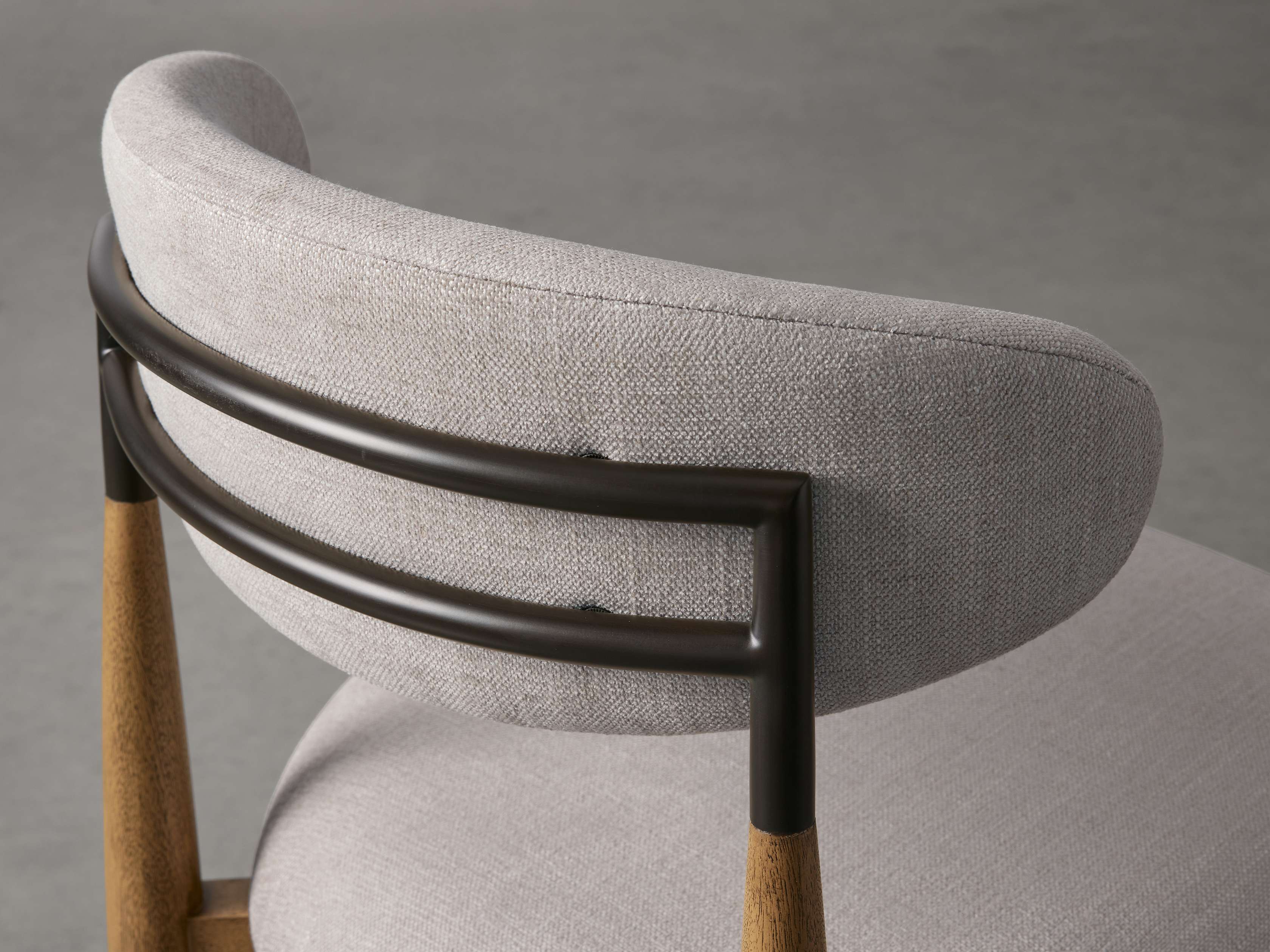 Jagger Armless Stool in Natural with Oil Rubbed Bronze