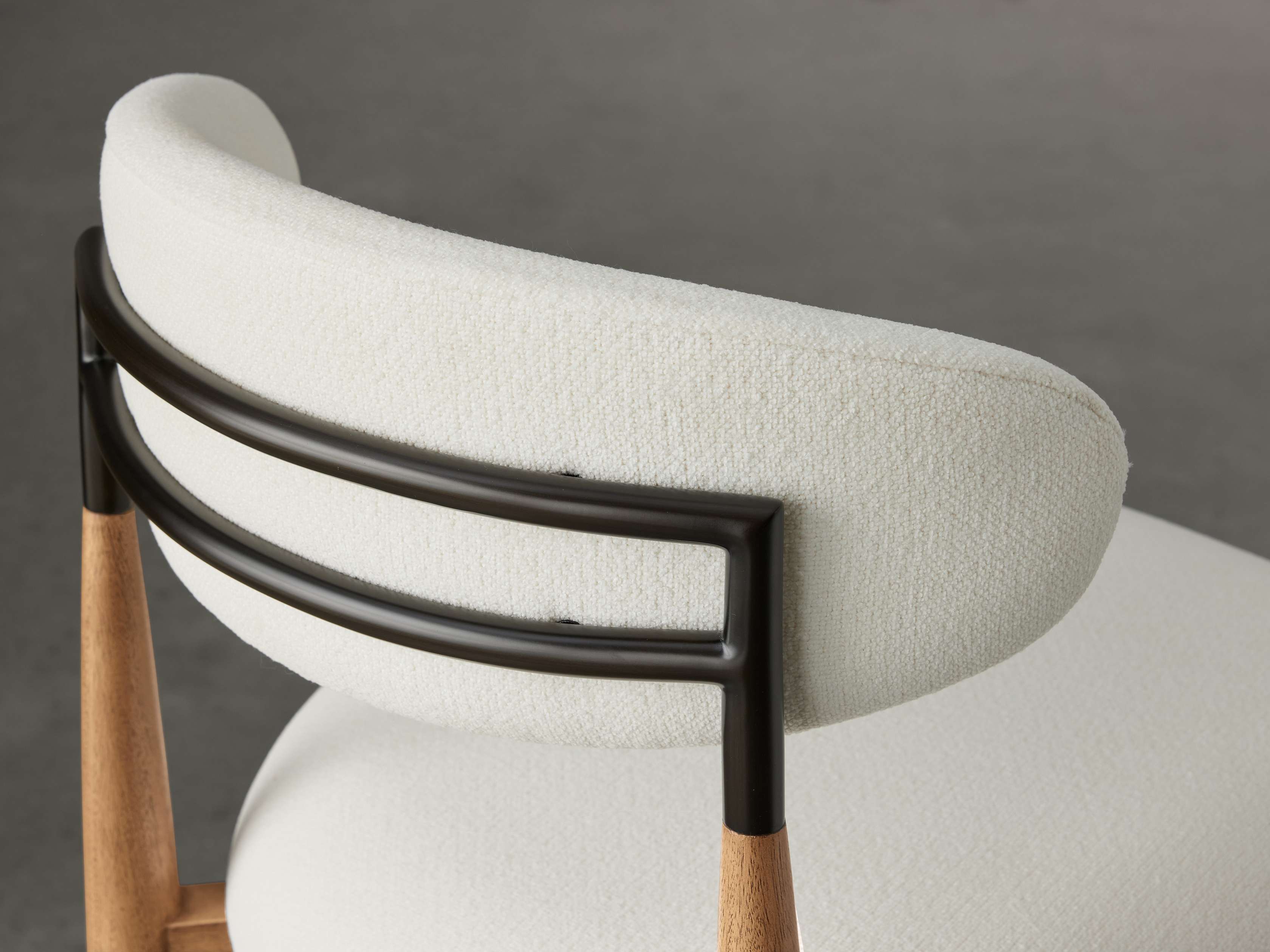 Jagger Armless Stool in Natural with Oil Rubbed Bronze