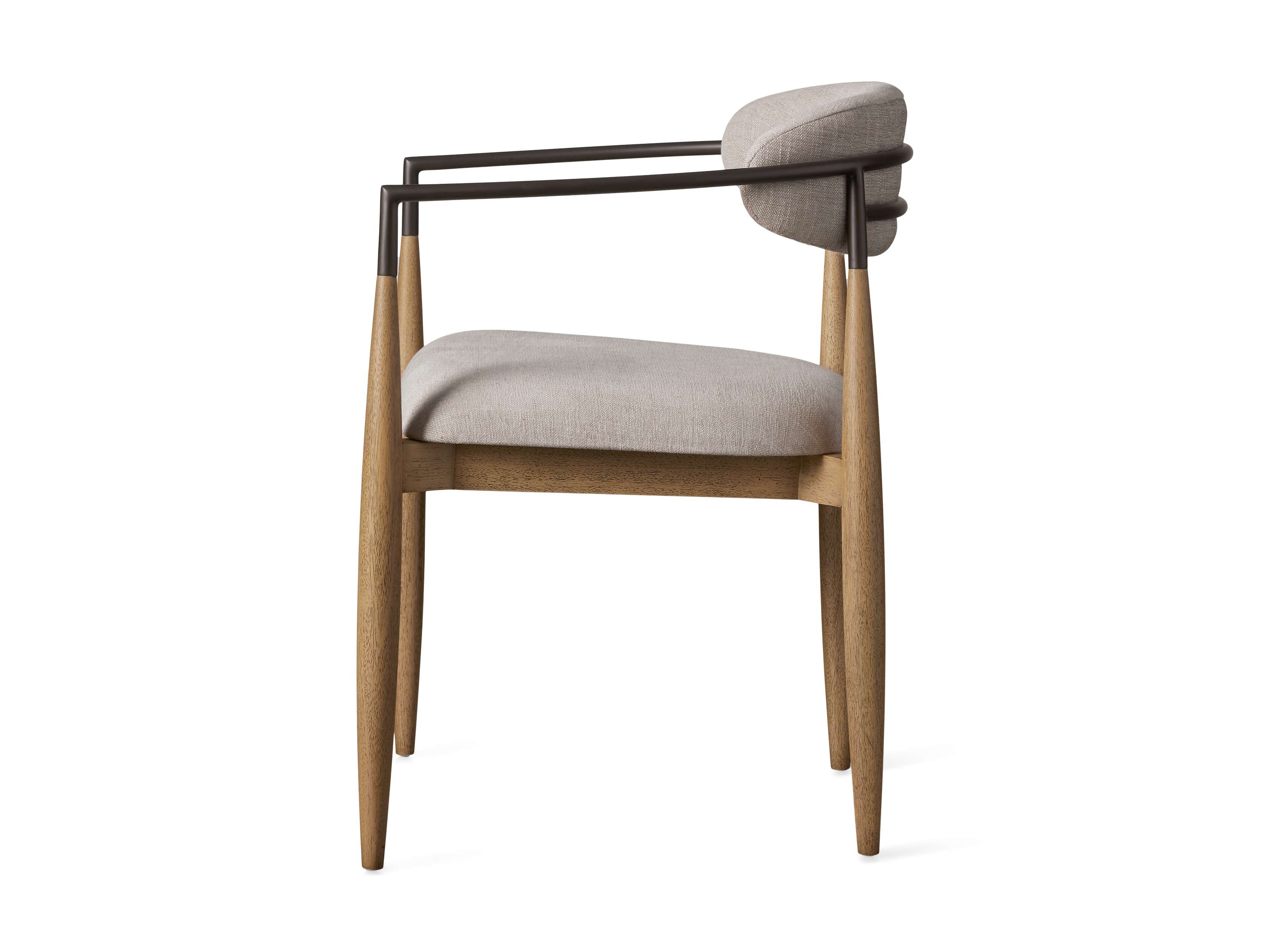 Jagger Dining Arm Chair in Natural with Oil Rubbed Bronze