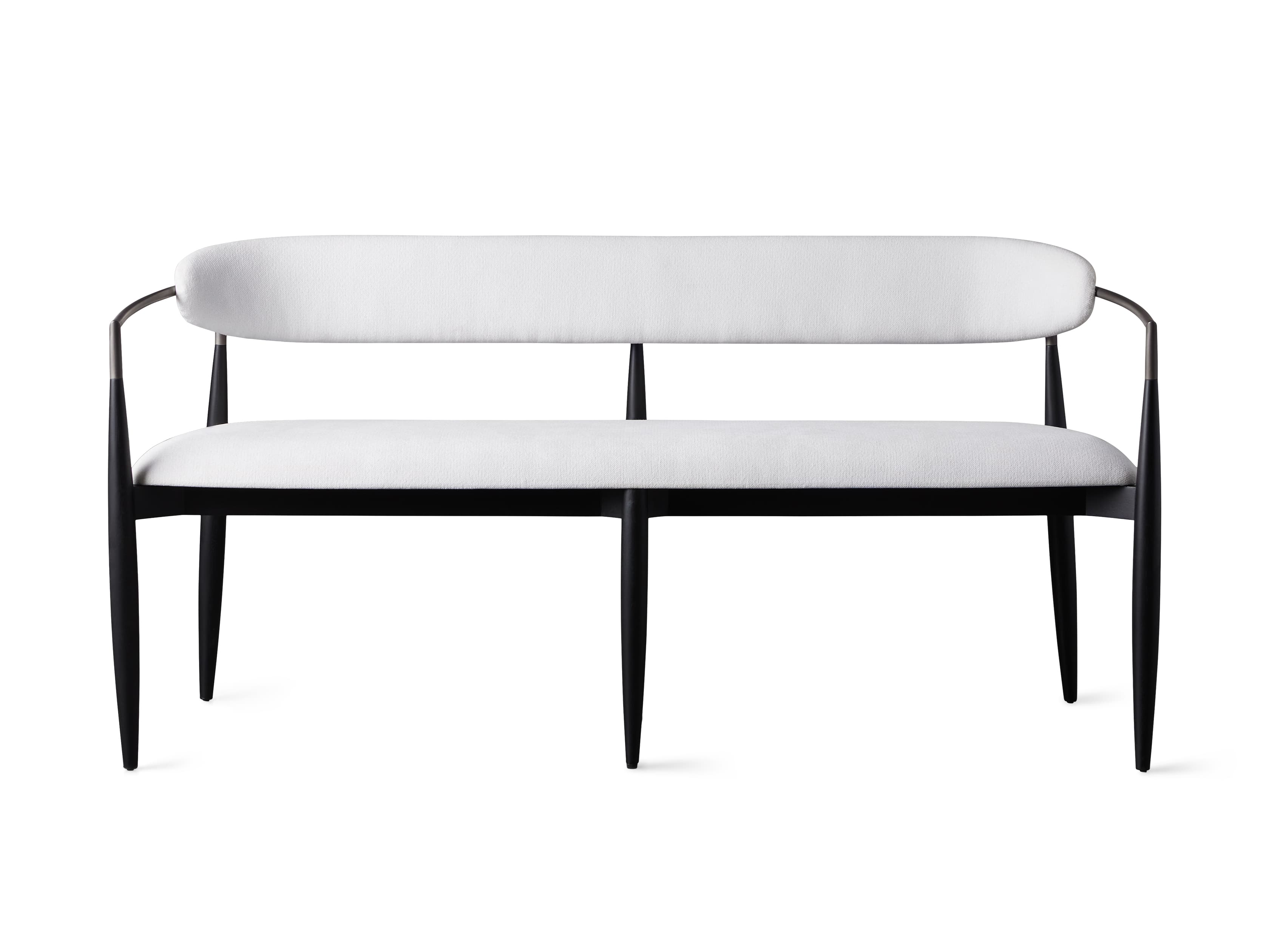 Jagger Dining Bench in Black with Antique Pewter
