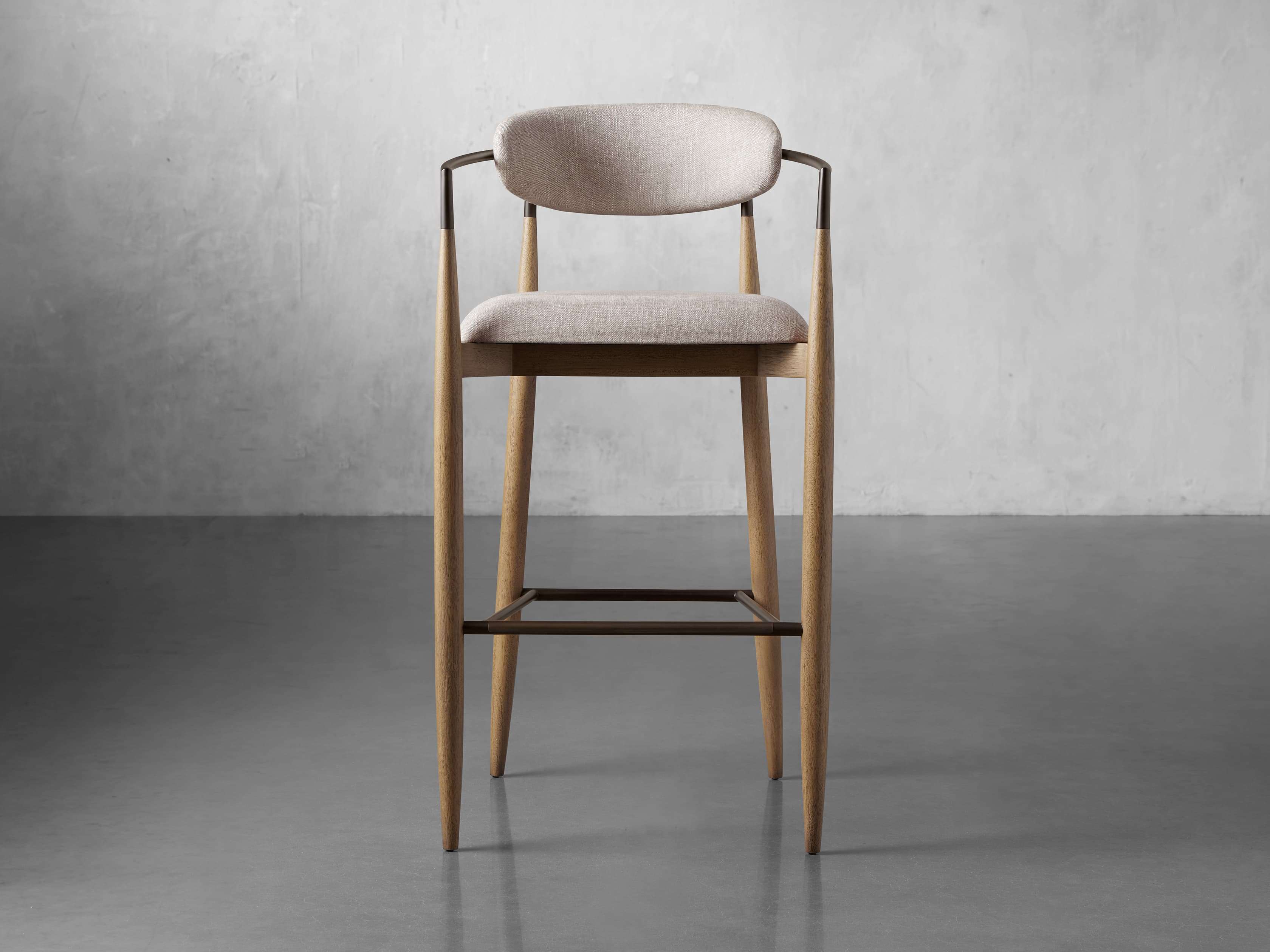 Jagger Stool in Natural with Oil Rubbed Bronze