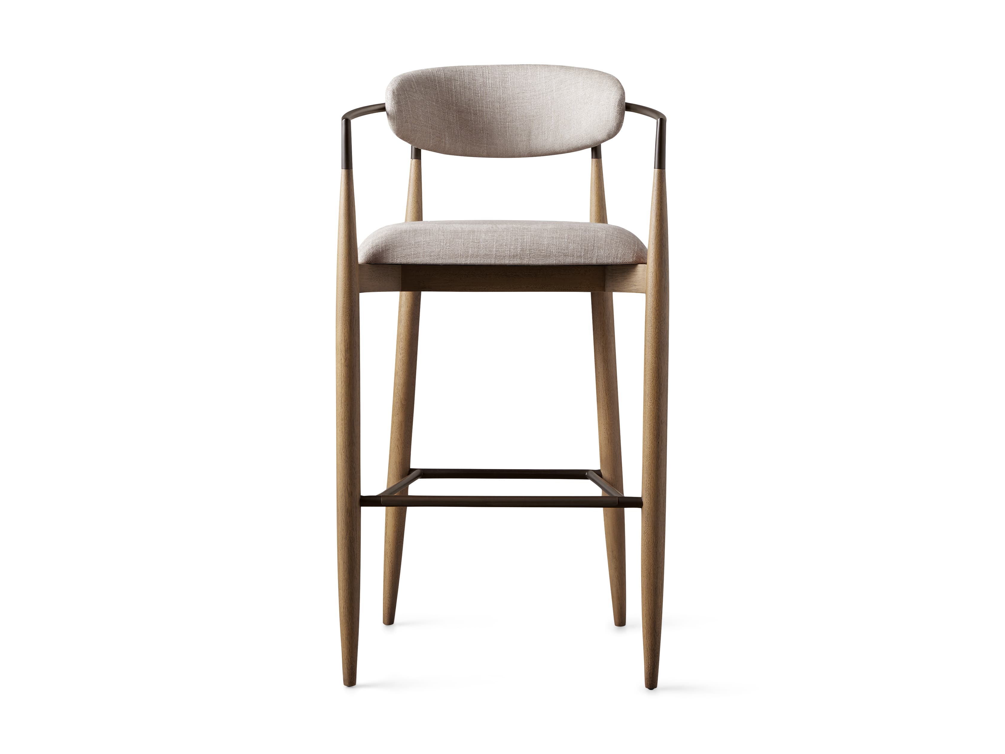 Jagger Stool in Natural with Oil Rubbed Bronze