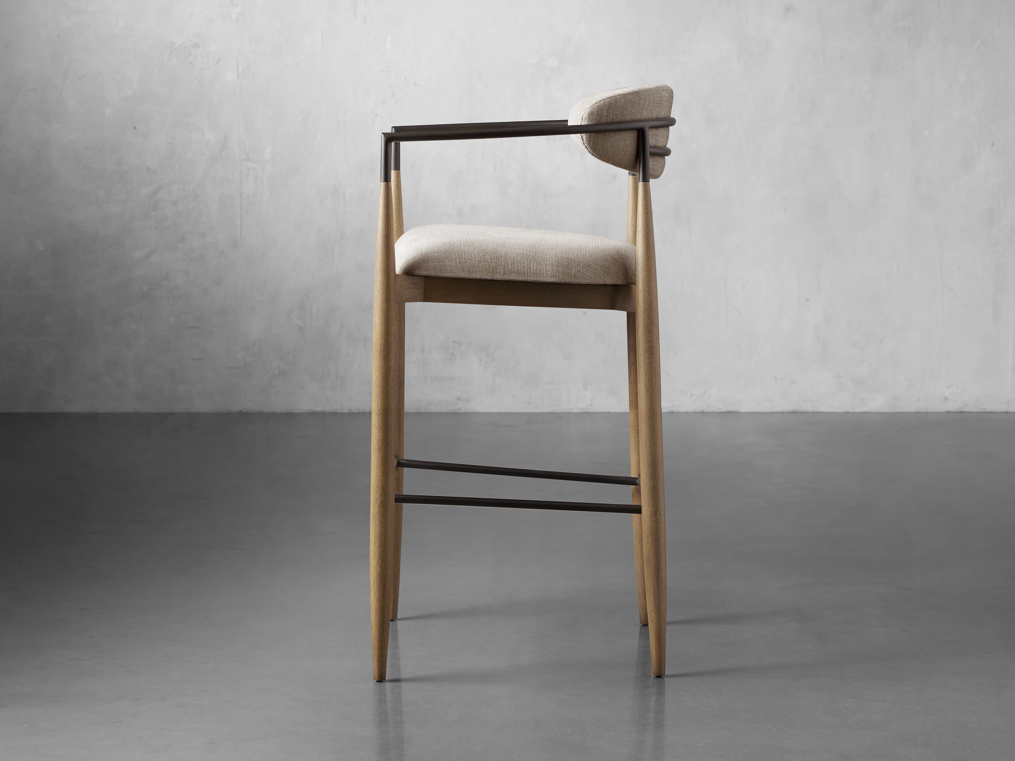 Jagger Stool in Natural with Oil Rubbed Bronze