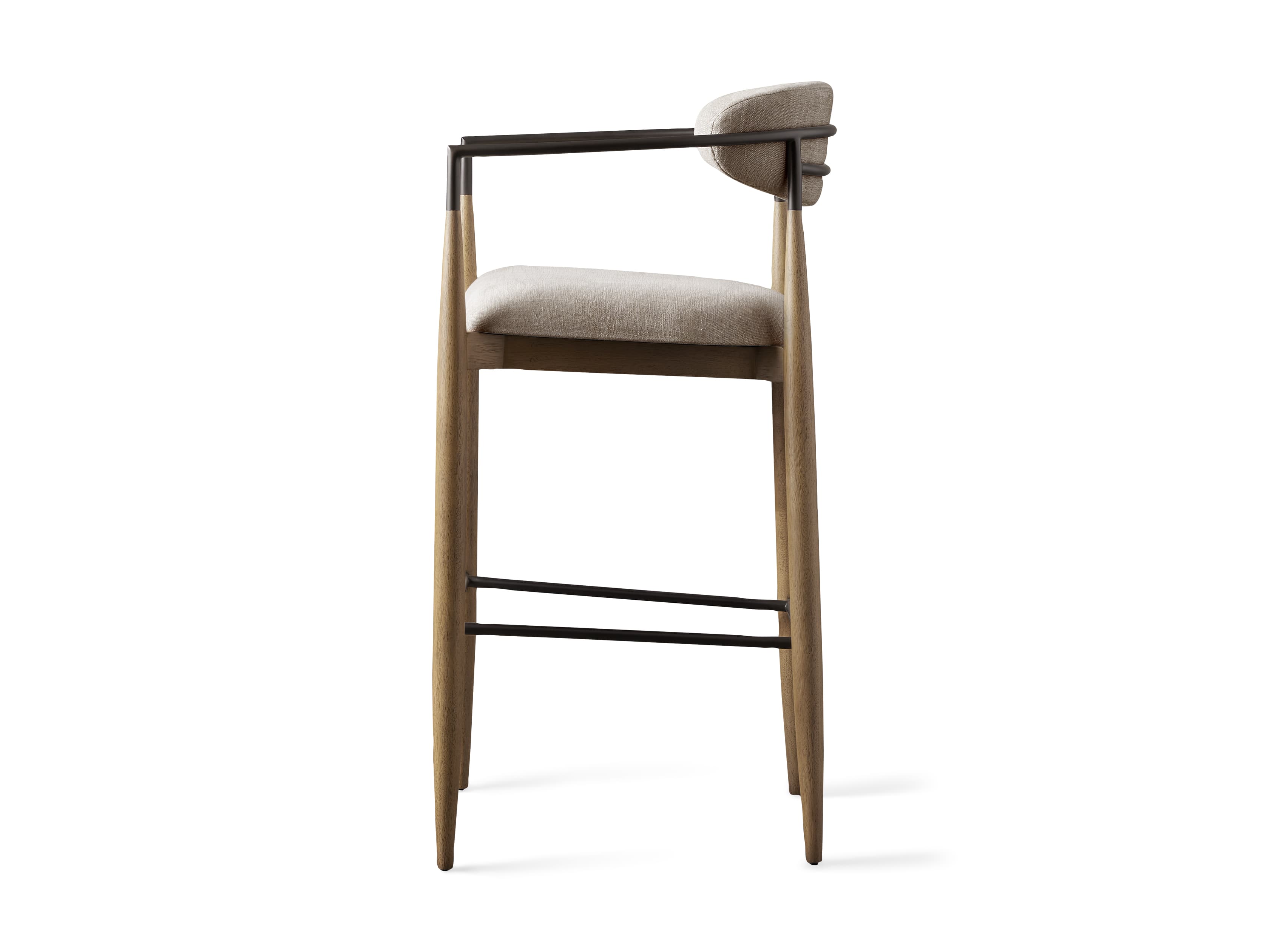 Jagger Stool in Natural with Oil Rubbed Bronze