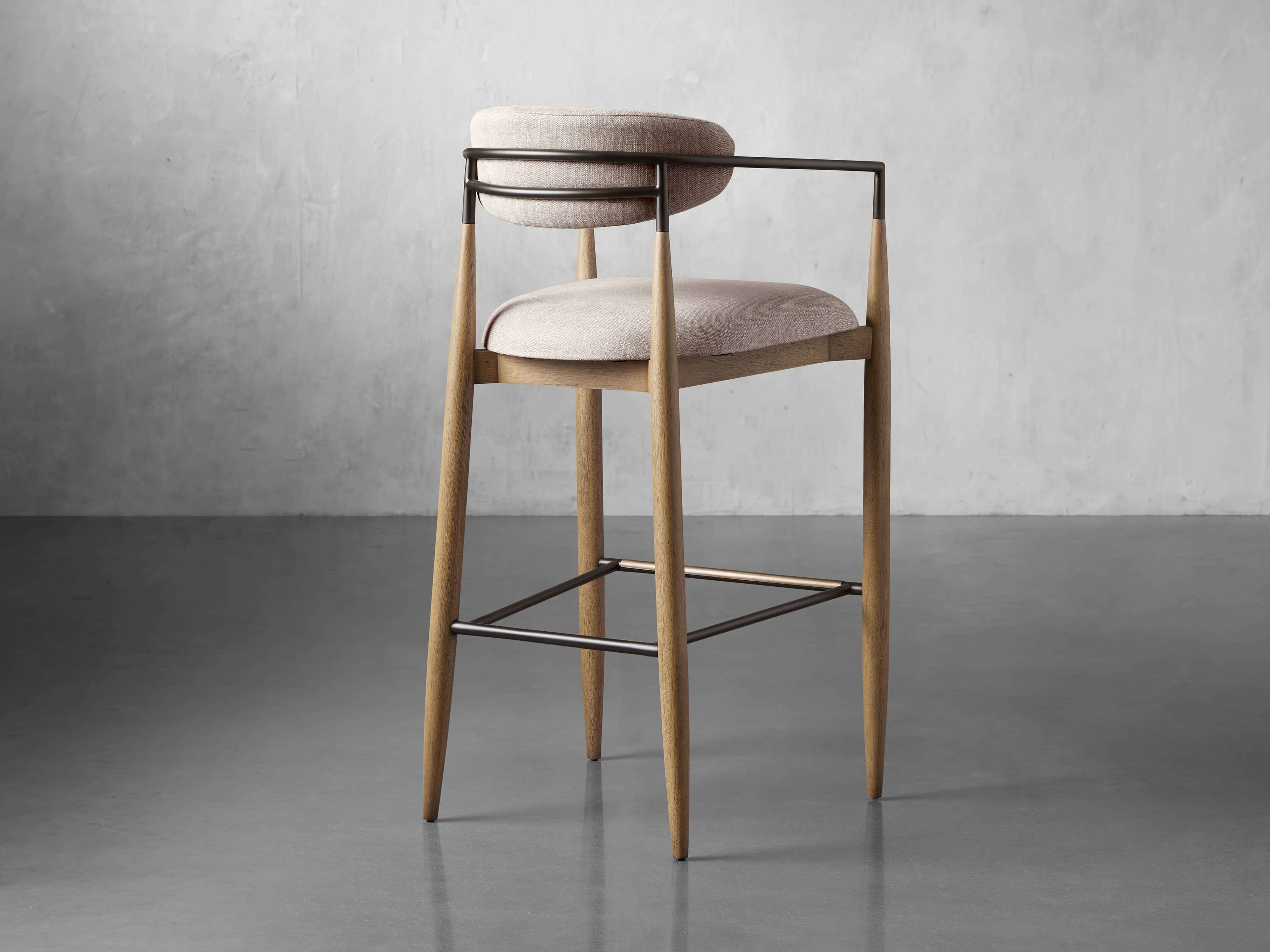Jagger Stool in Natural with Oil Rubbed Bronze