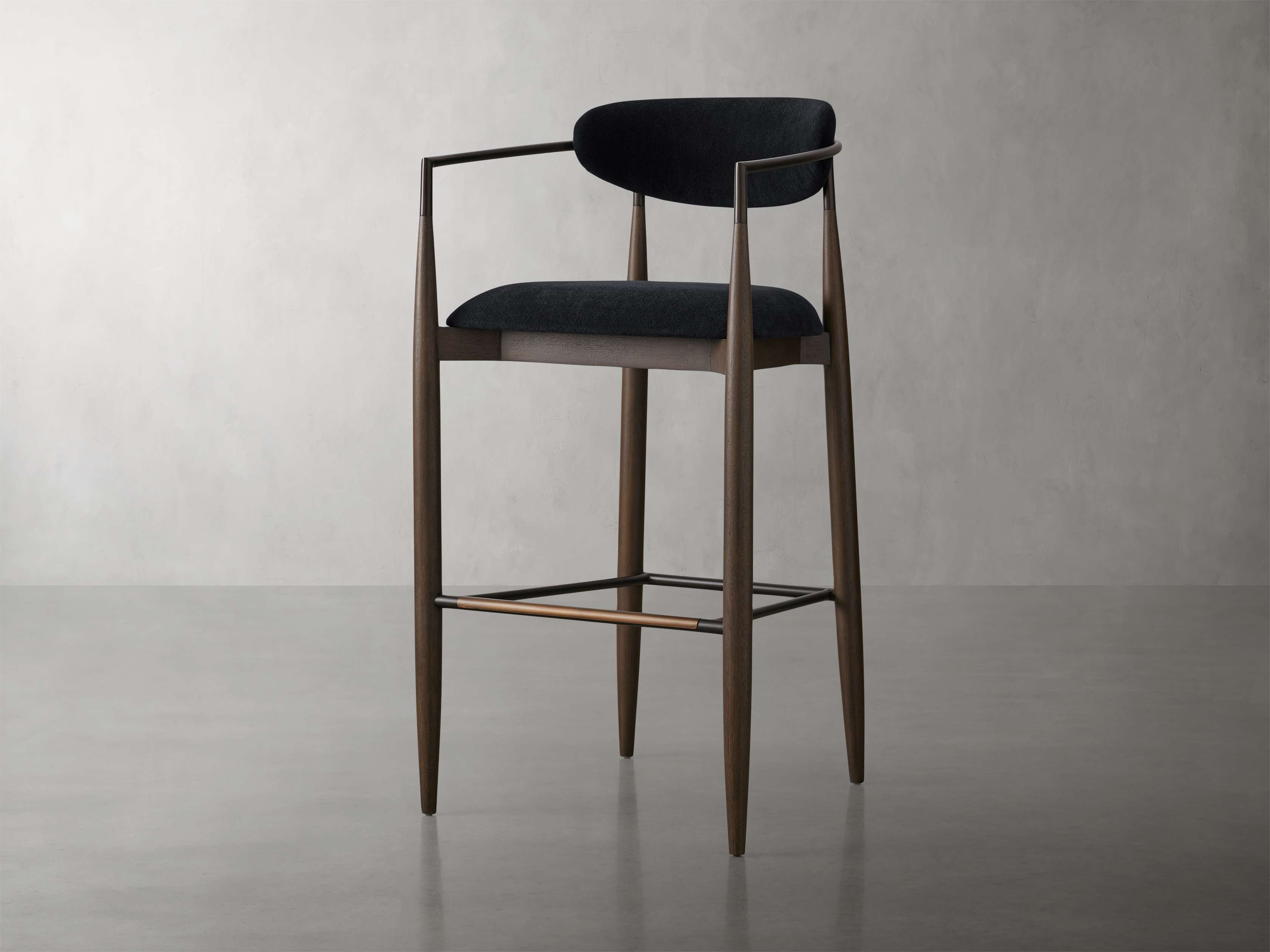 Jagger Stool in Cinder with Oil Rubbed Bronze