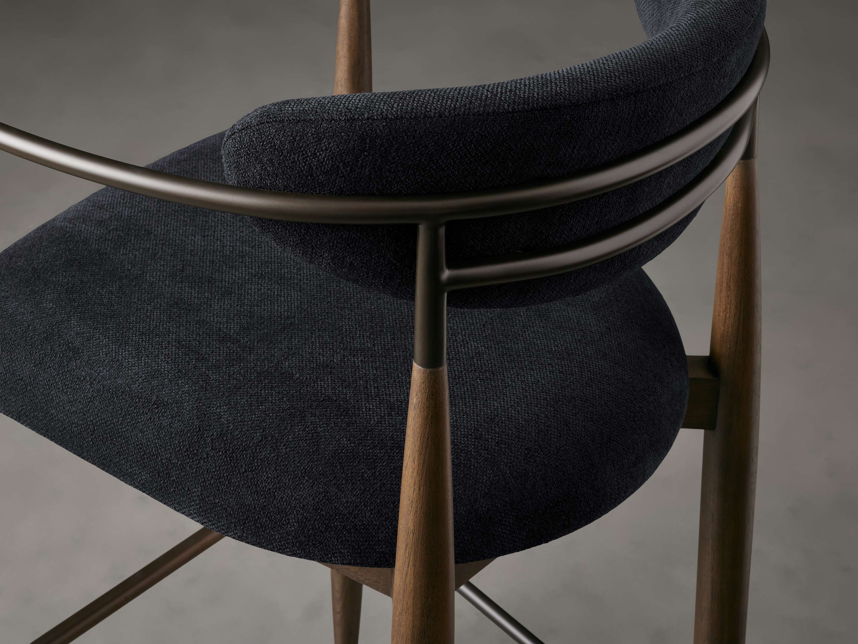Jagger Stool in Cinder with Oil Rubbed Bronze