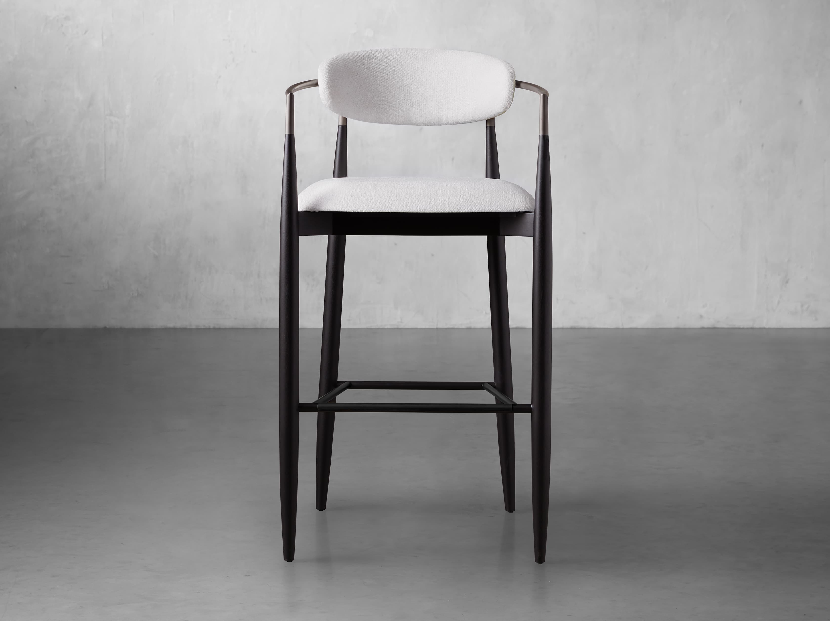 Jagger Stool in Black with Antique Pewter