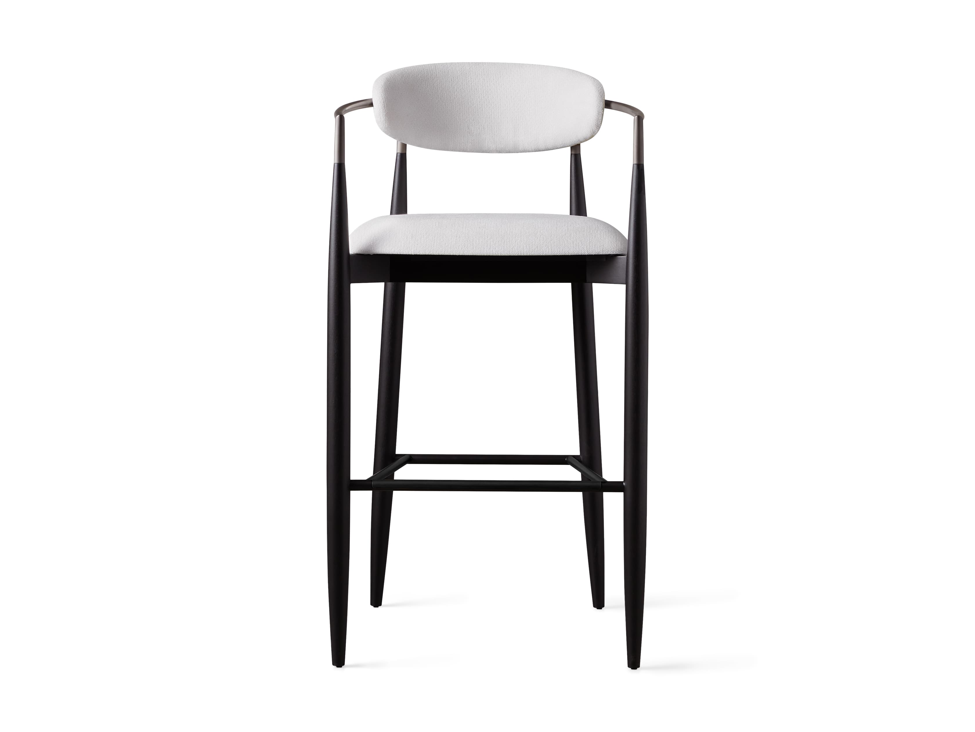 Jagger Stool in Black with Antique Pewter