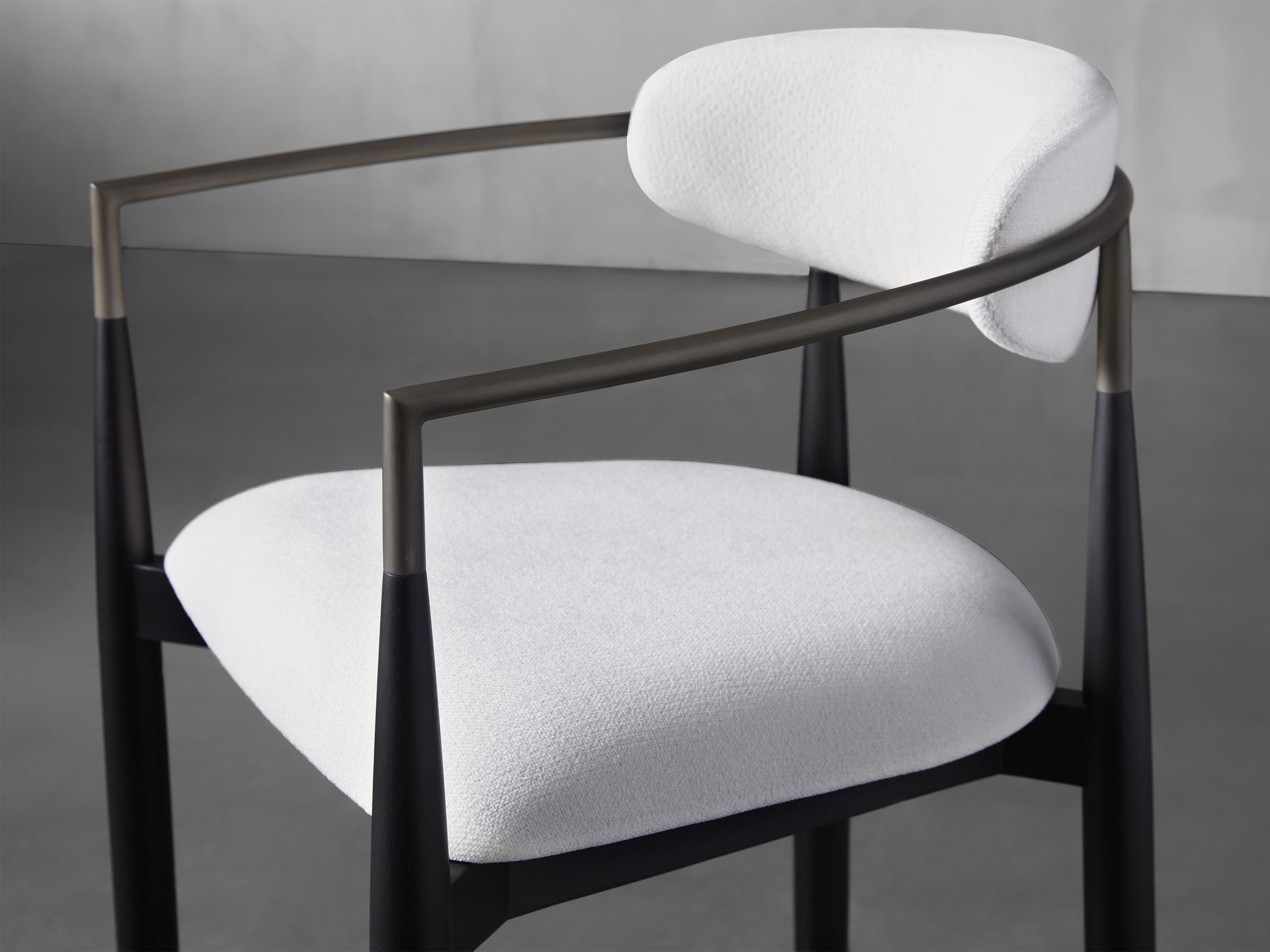 Jagger Stool in Black with Antique Pewter