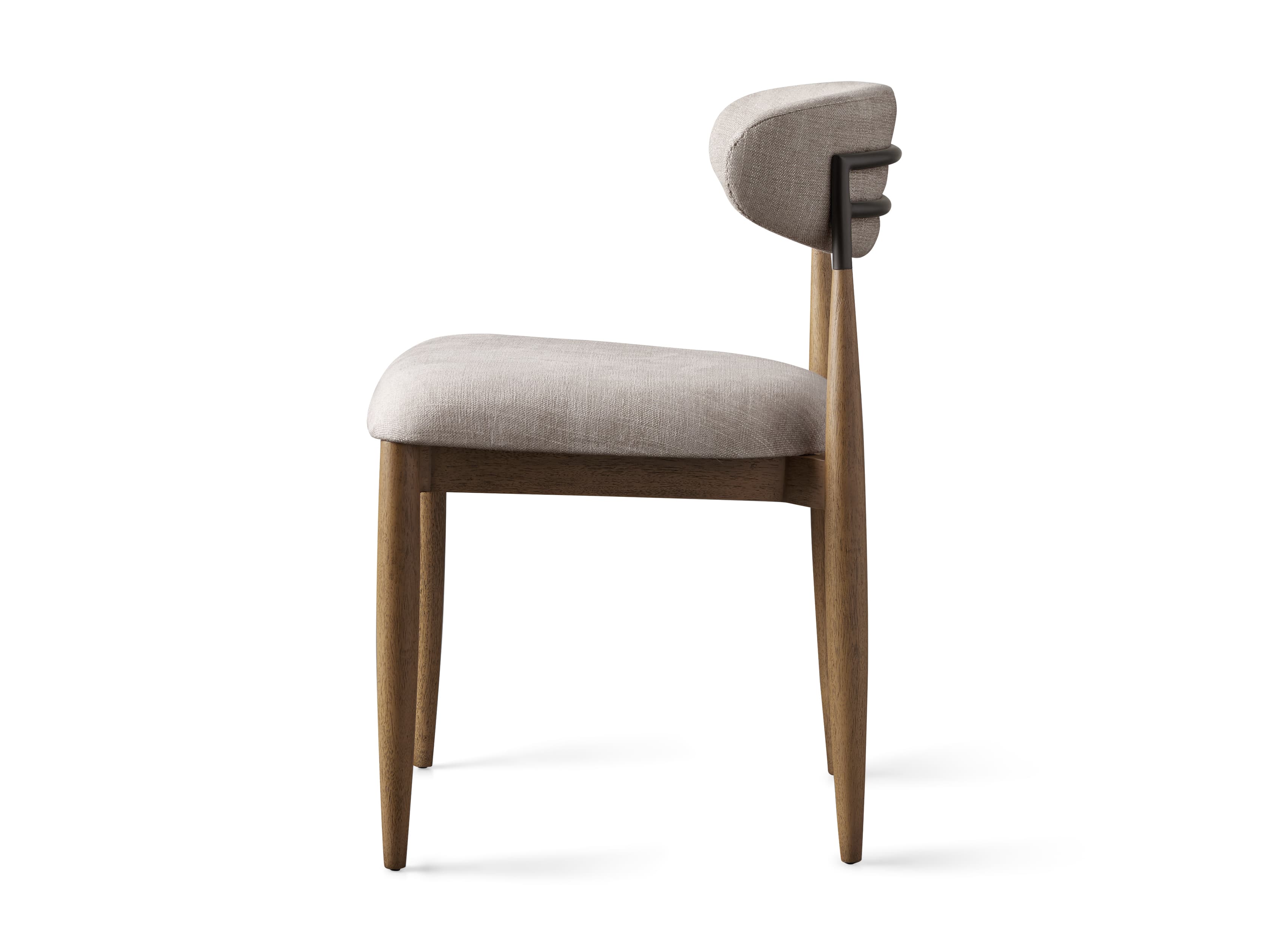 Jagger Dining Side Chair in Natural with Oil Rubbed Bronze