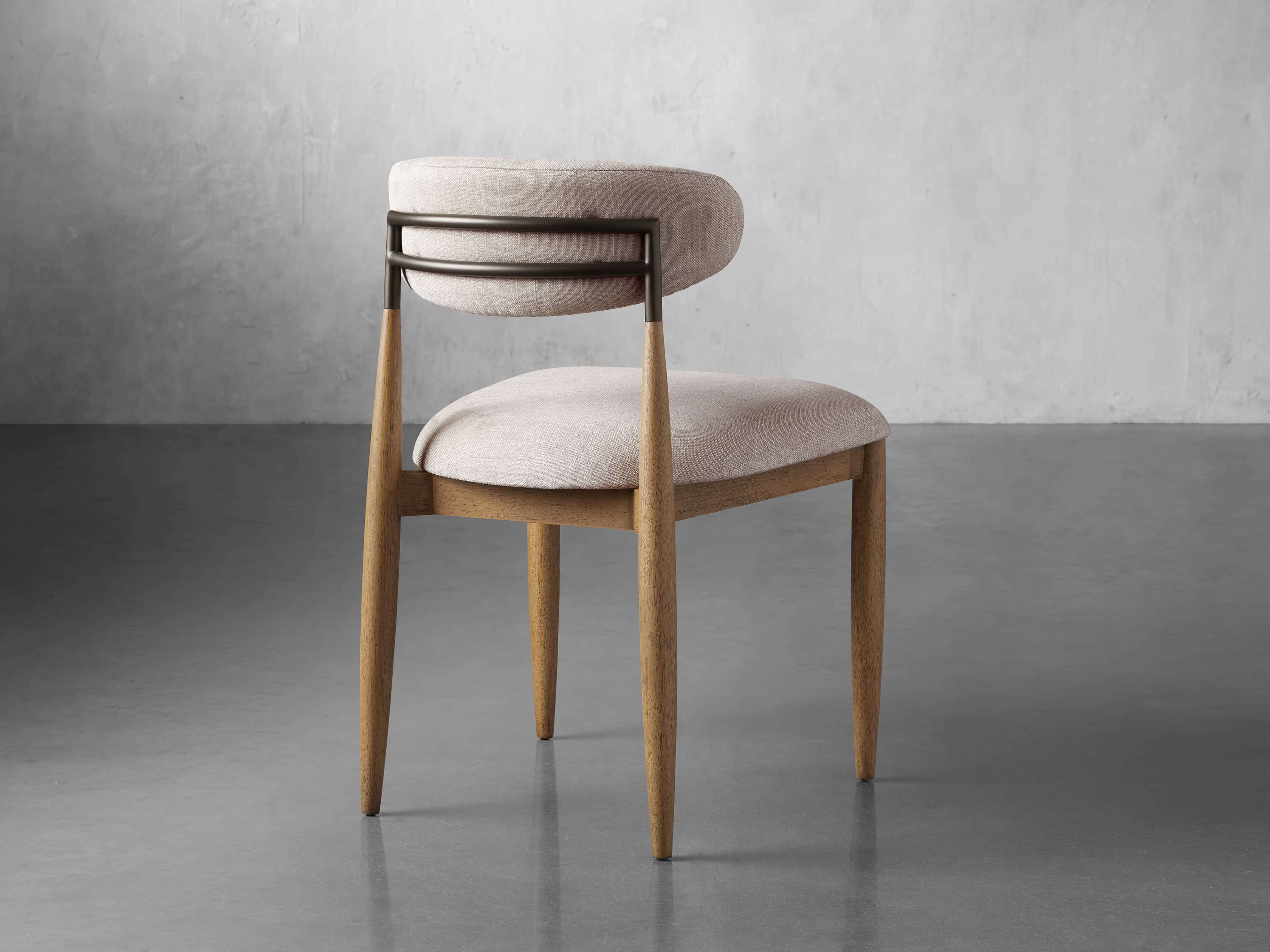 Jagger Dining Side Chair in Natural with Oil Rubbed Bronze