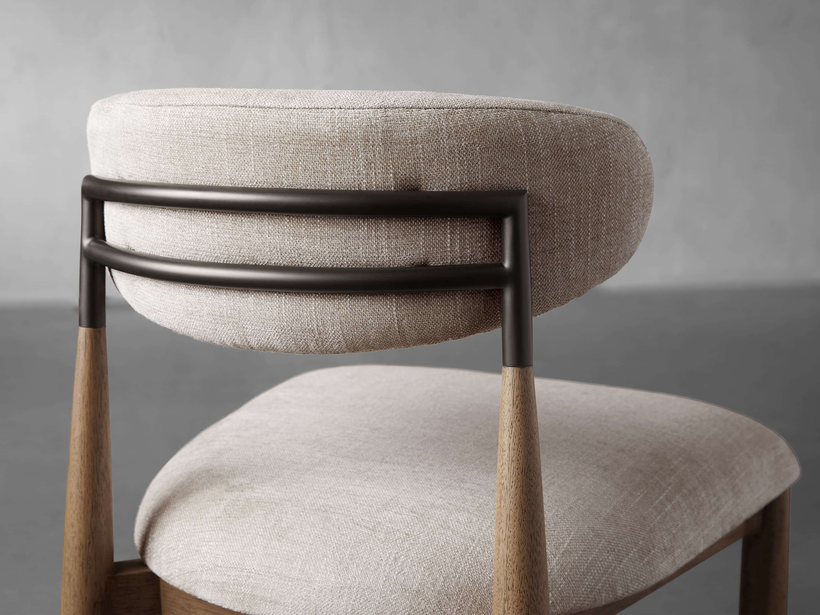 Jagger Dining Side Chair in Natural with Oil Rubbed Bronze