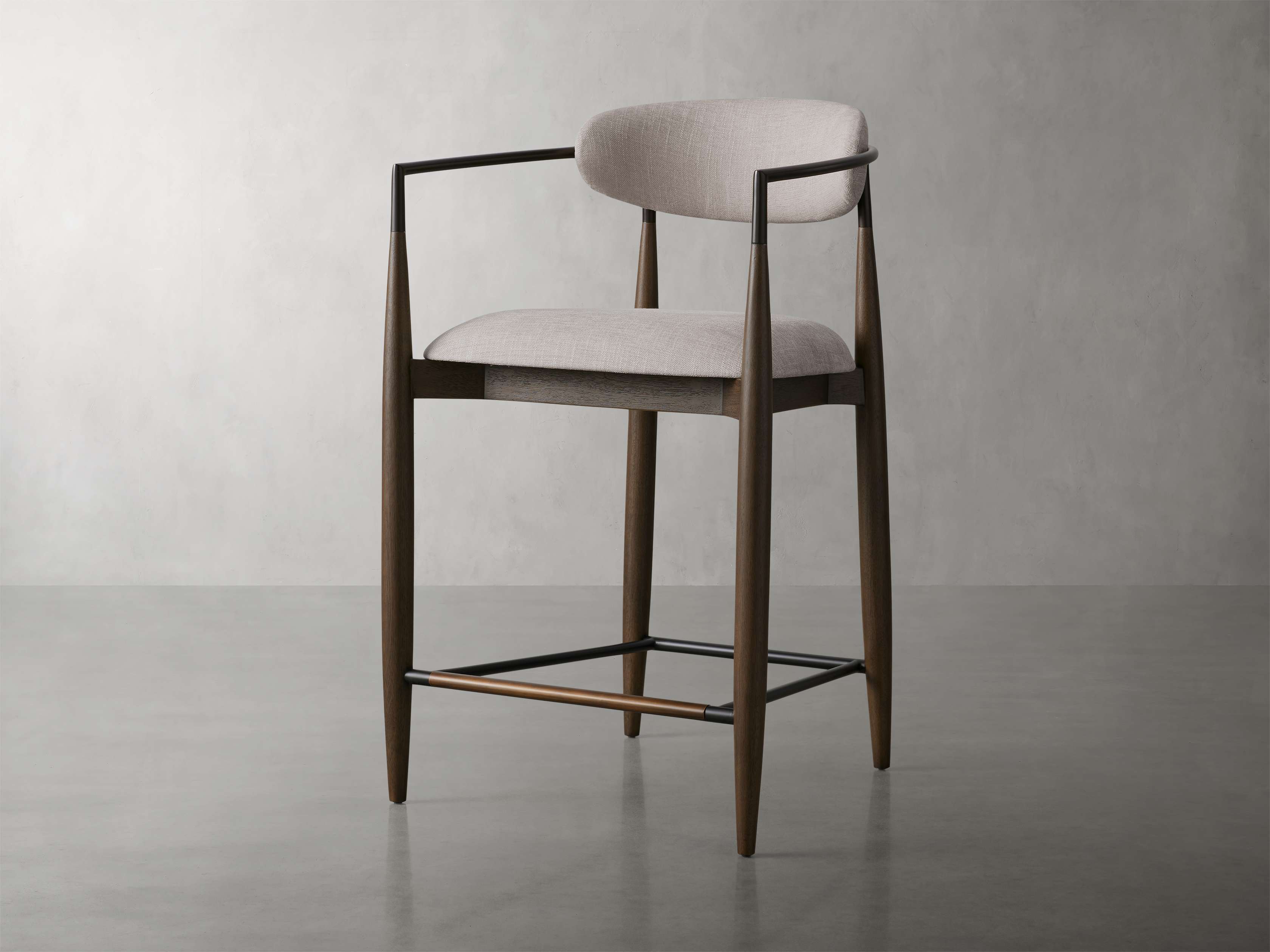 Jagger Stool in Cinder with Oil Rubbed Bronze