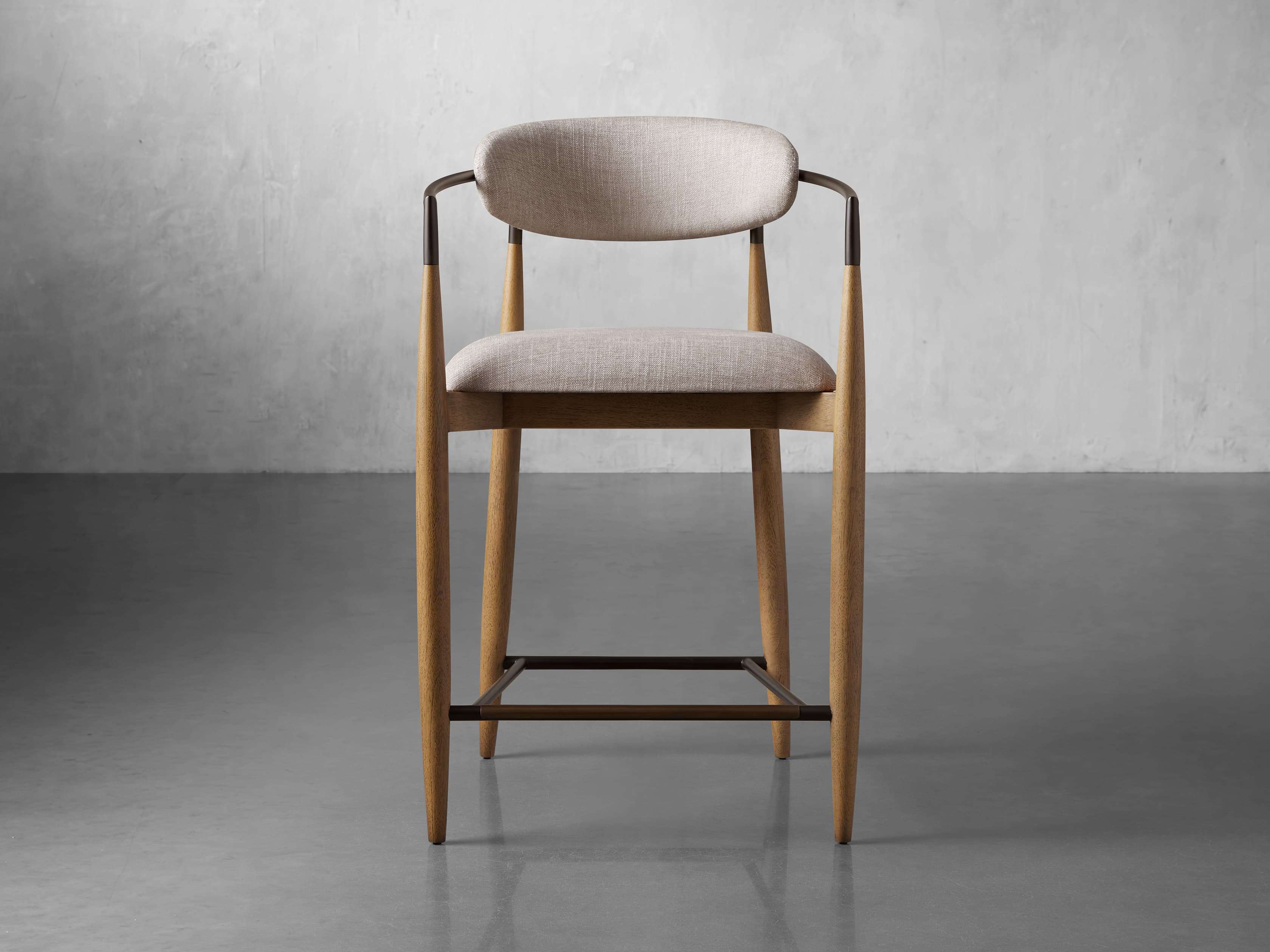 Jagger Stool in Natural with Oil Rubbed Bronze