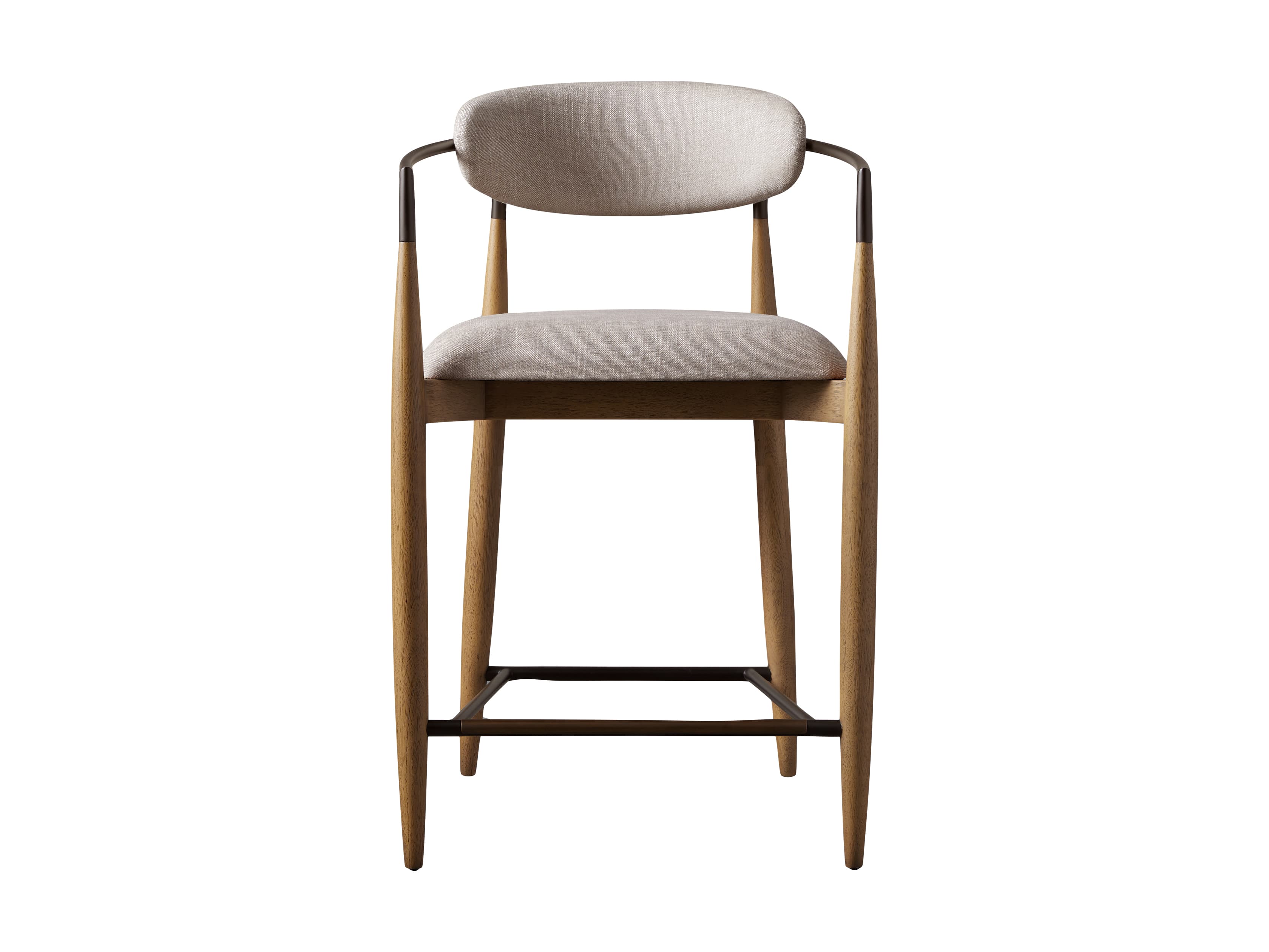 Jagger Stool in Natural with Oil Rubbed Bronze
