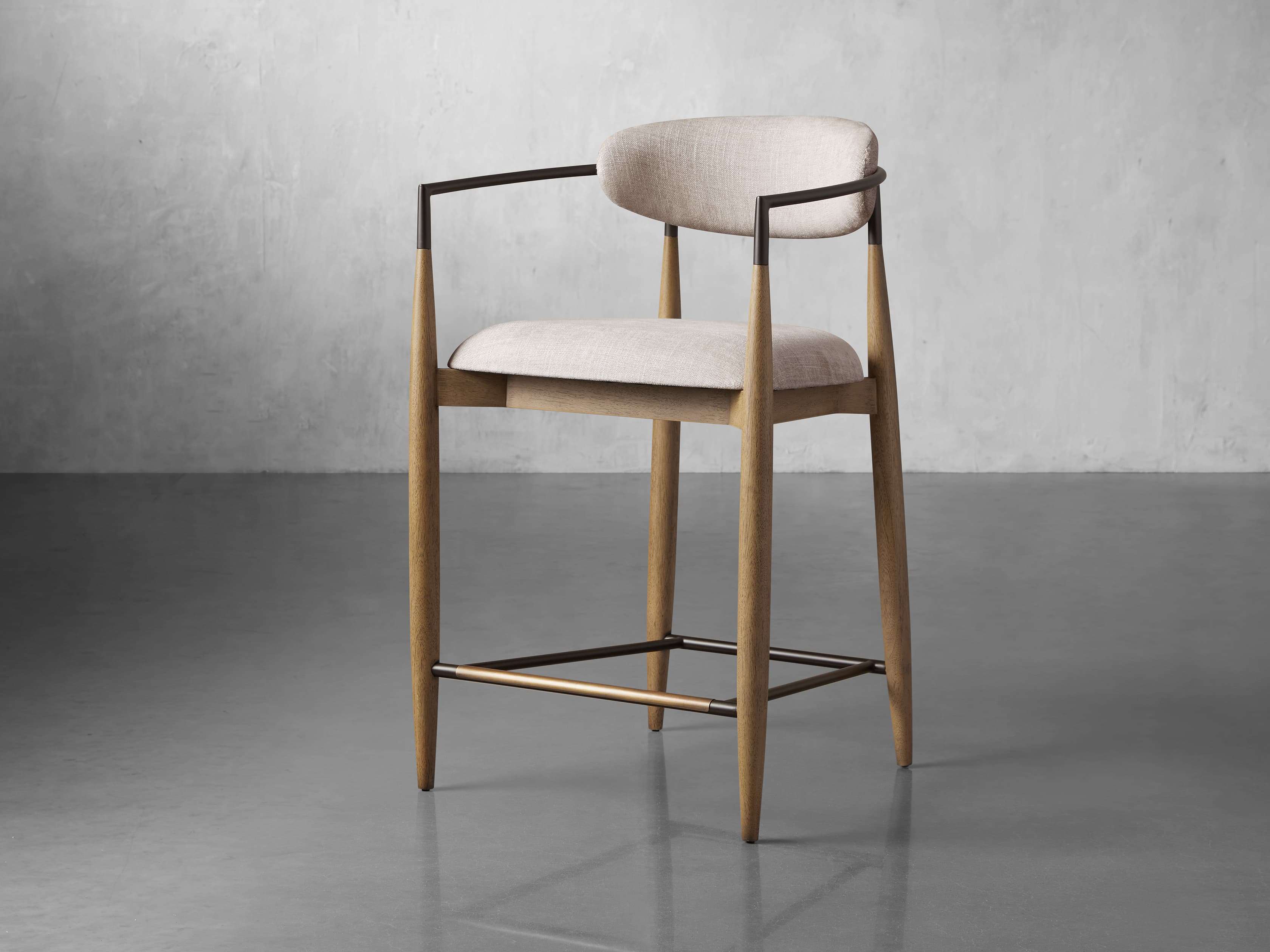 Jagger Stool in Natural with Oil Rubbed Bronze