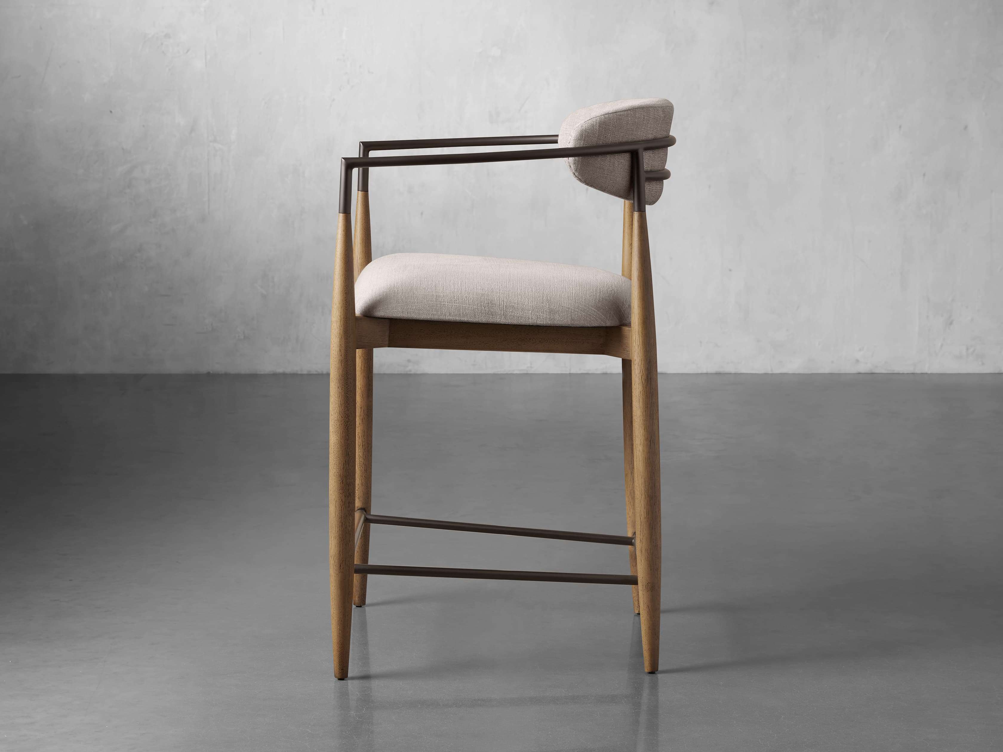 Jagger Stool in Natural with Oil Rubbed Bronze