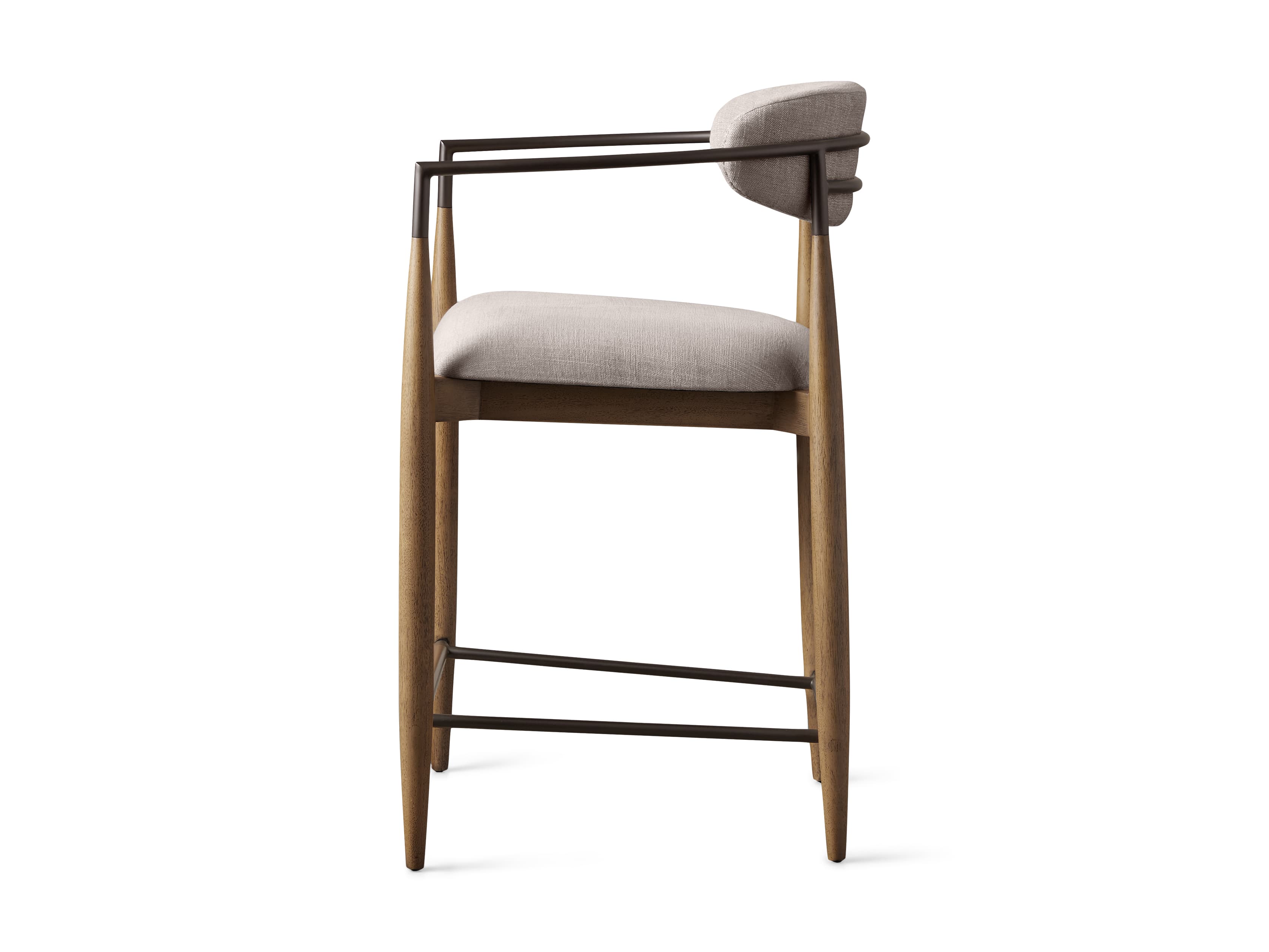 Jagger Stool in Natural with Oil Rubbed Bronze