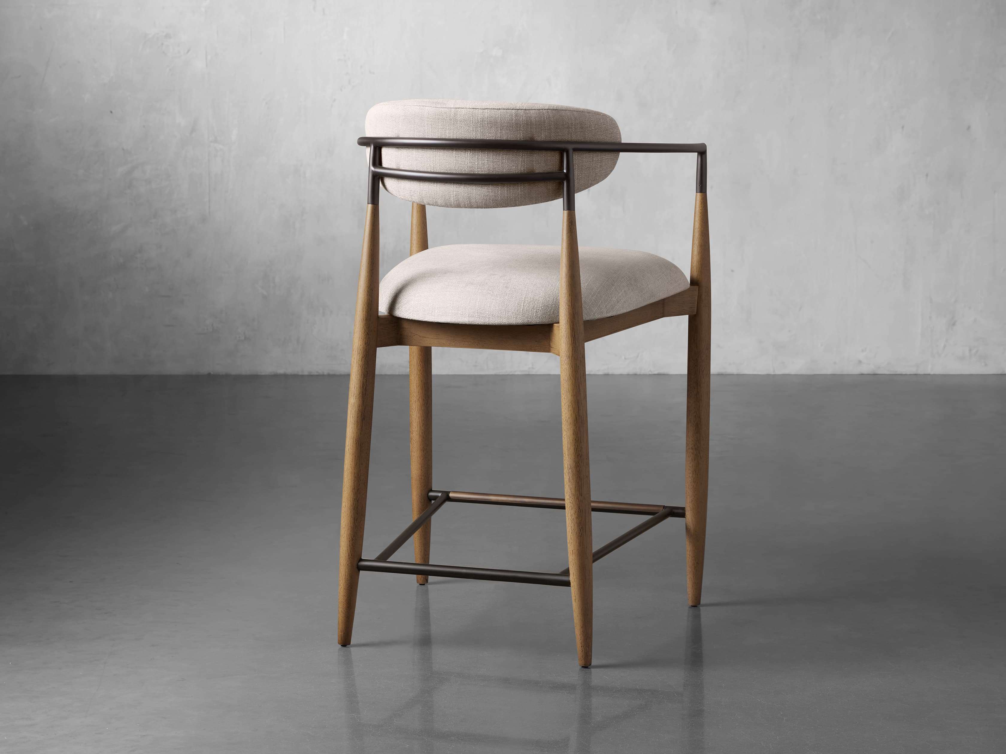 Jagger Stool in Natural with Oil Rubbed Bronze