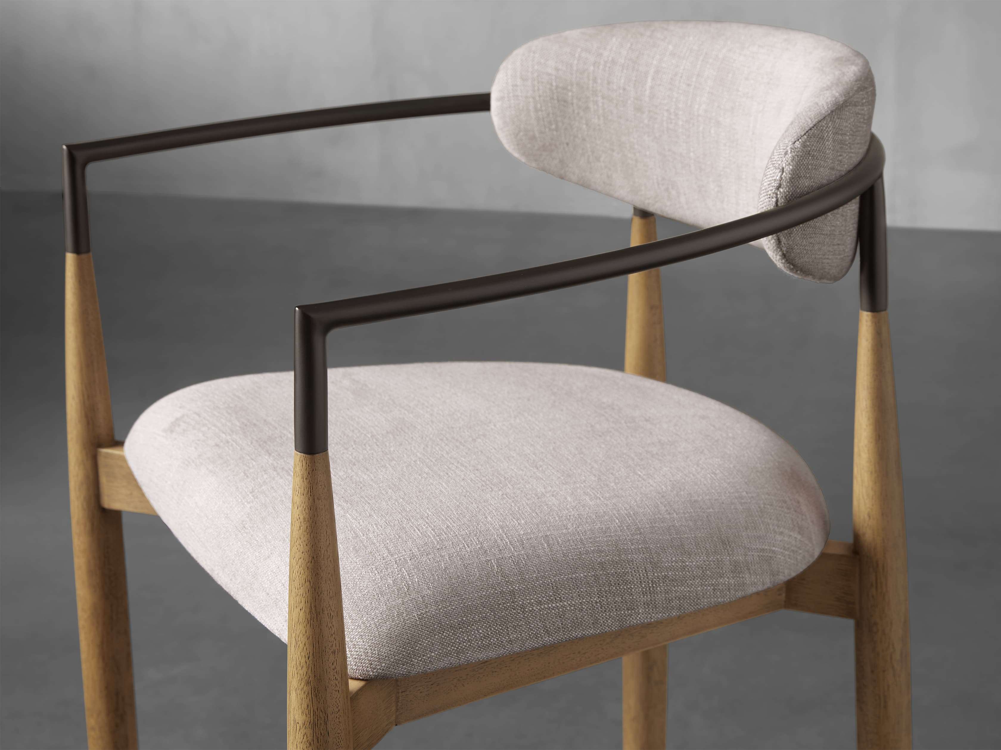 Jagger Stool in Natural with Oil Rubbed Bronze