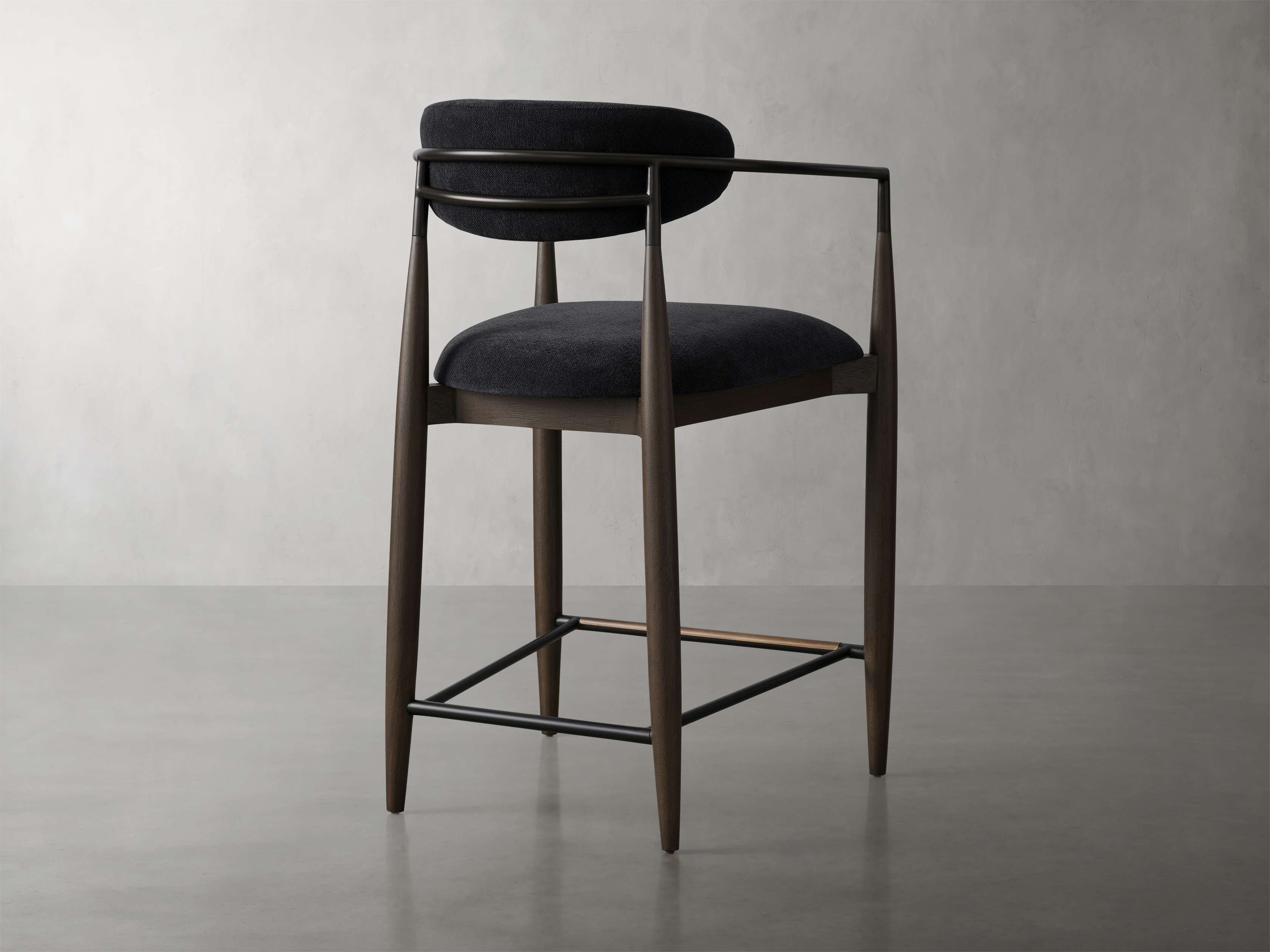 Jagger Stool in Cinder with Oil Rubbed Bronze