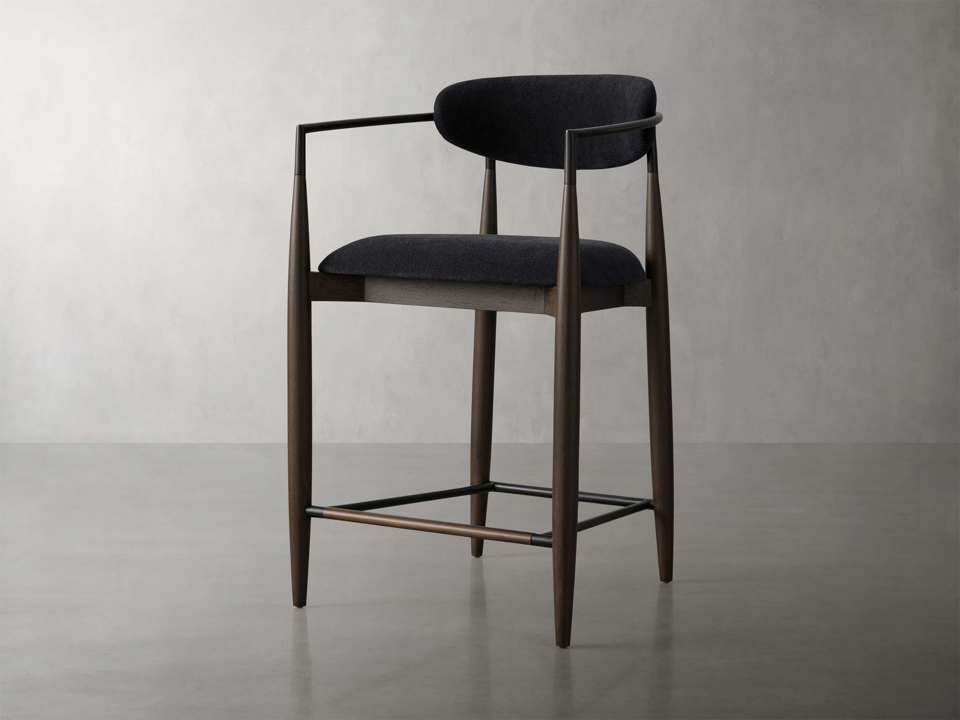Jagger Stool in Cinder with Oil Rubbed Bronze