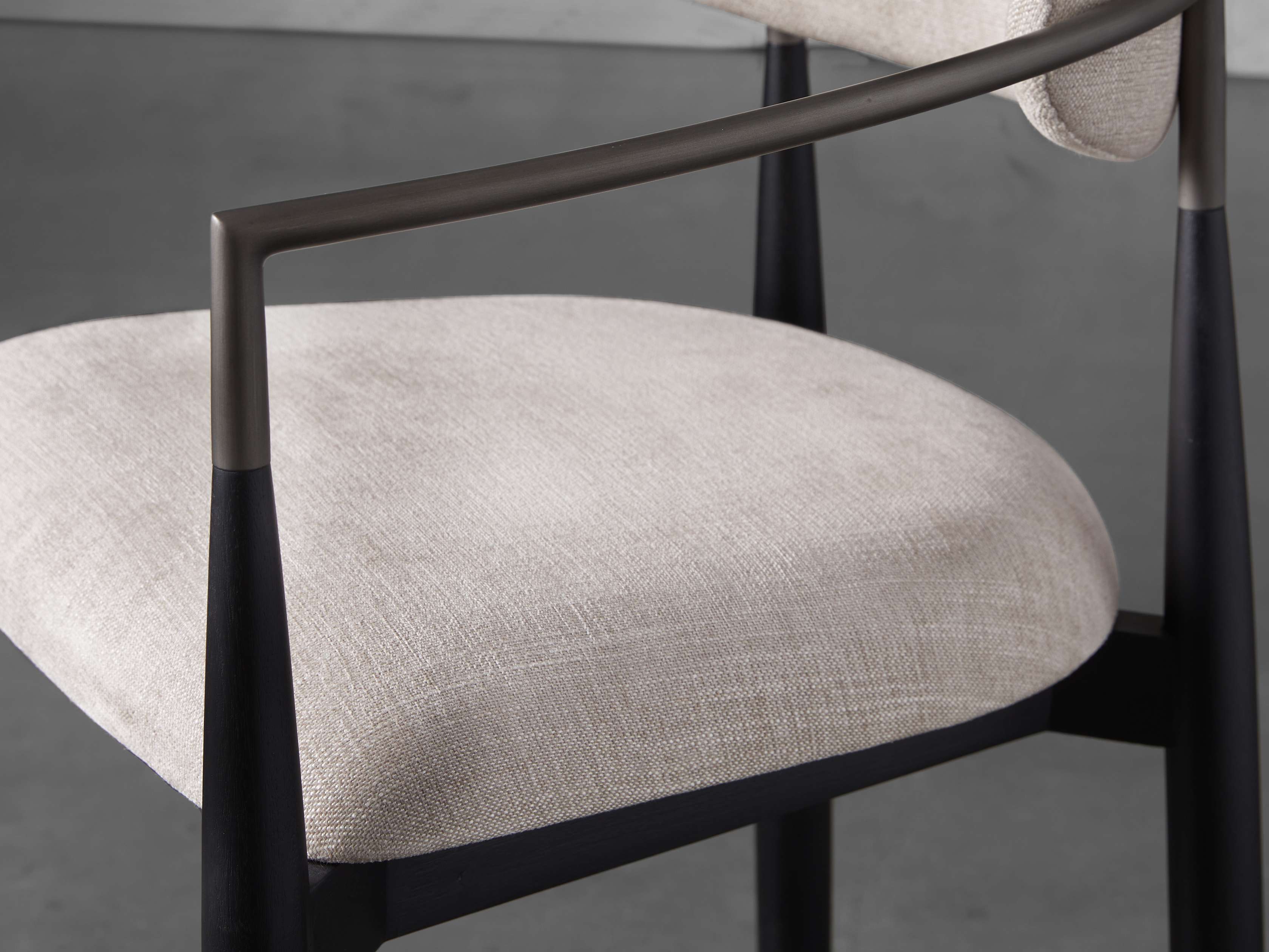 Jagger Stool in Black with Antique Pewter