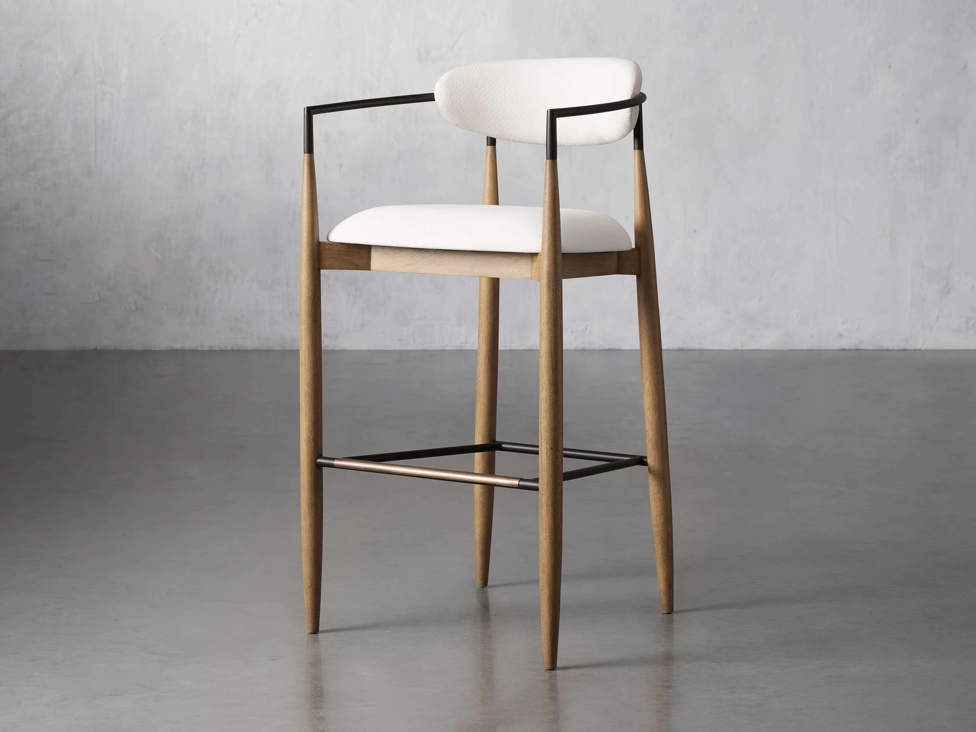 Jagger Stool in Natural with Oil Rubbed Bronze