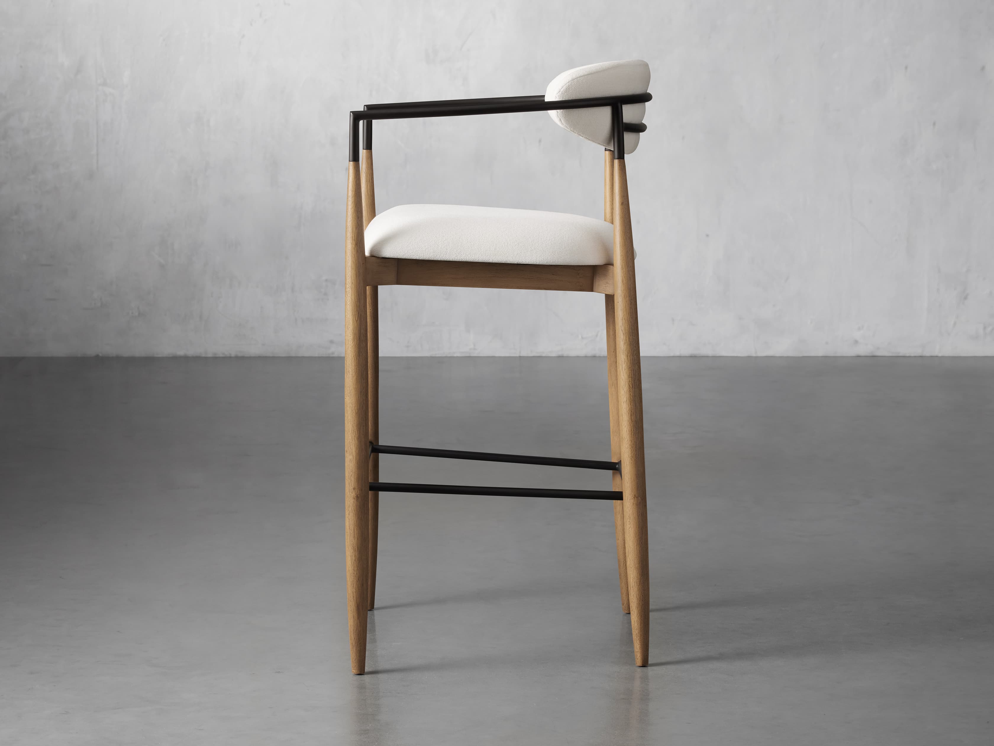 Jagger Stool in Natural with Oil Rubbed Bronze