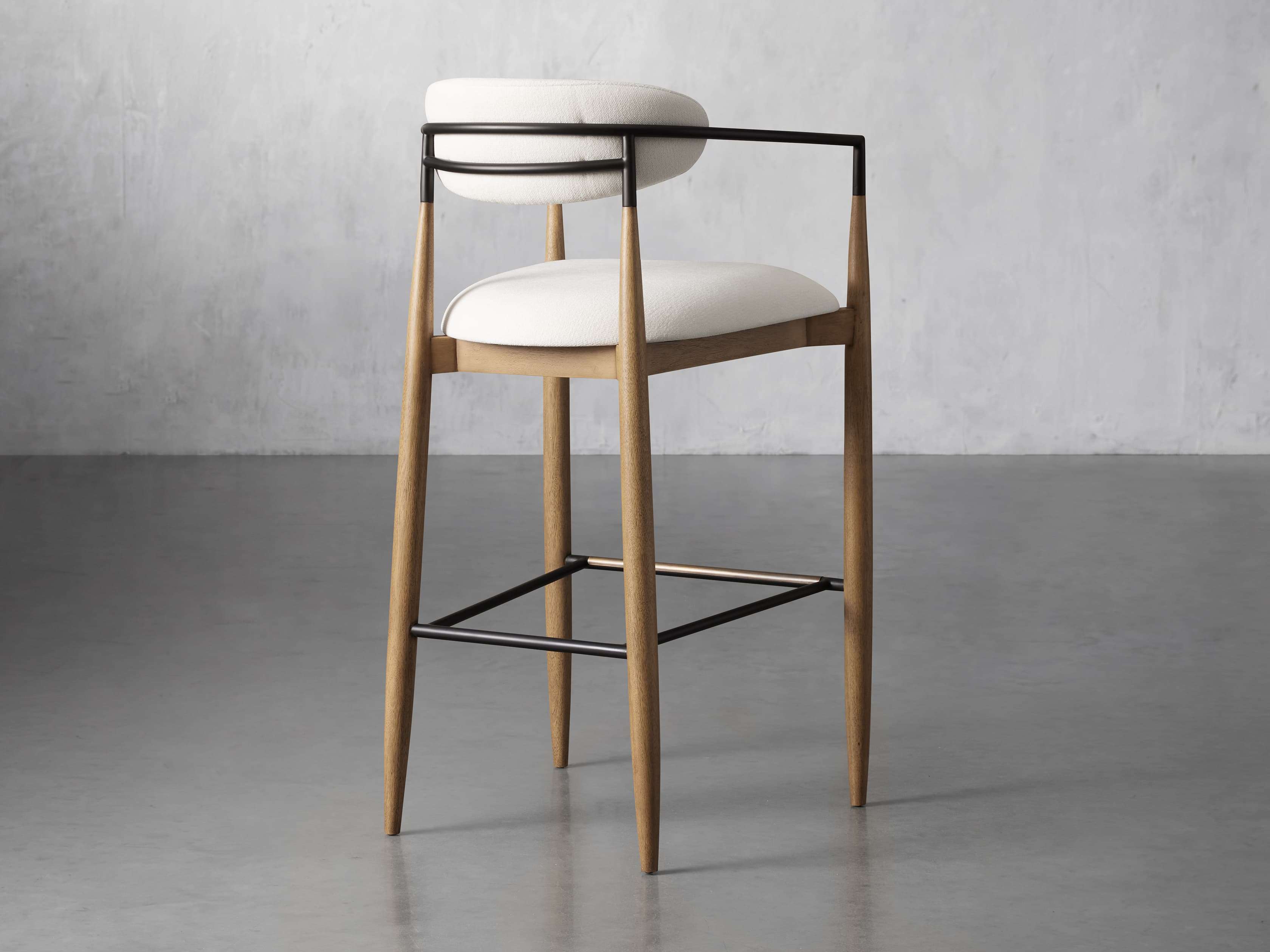 Jagger Stool in Natural with Oil Rubbed Bronze