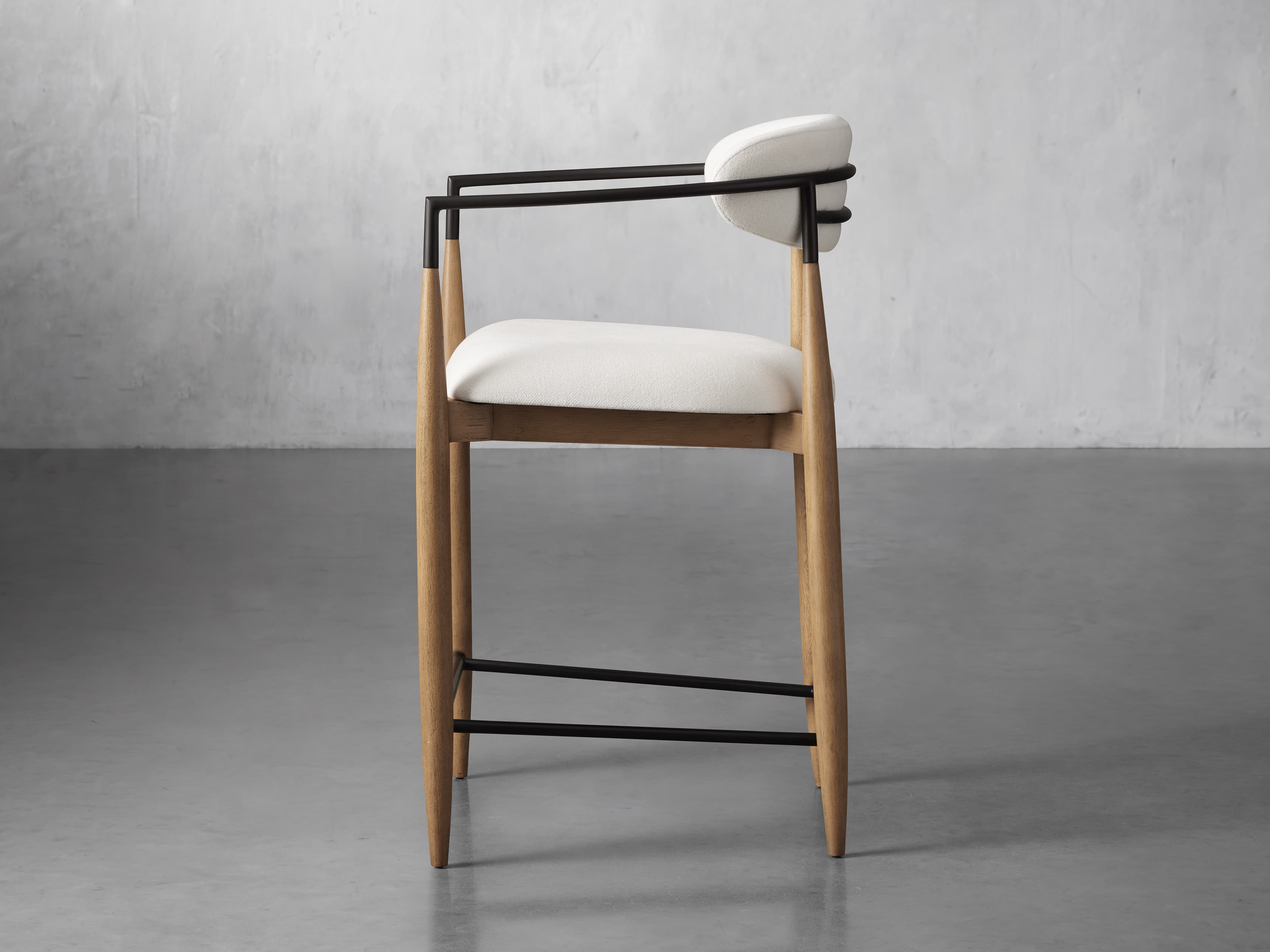 Jagger Stool in Natural with Oil Rubbed Bronze