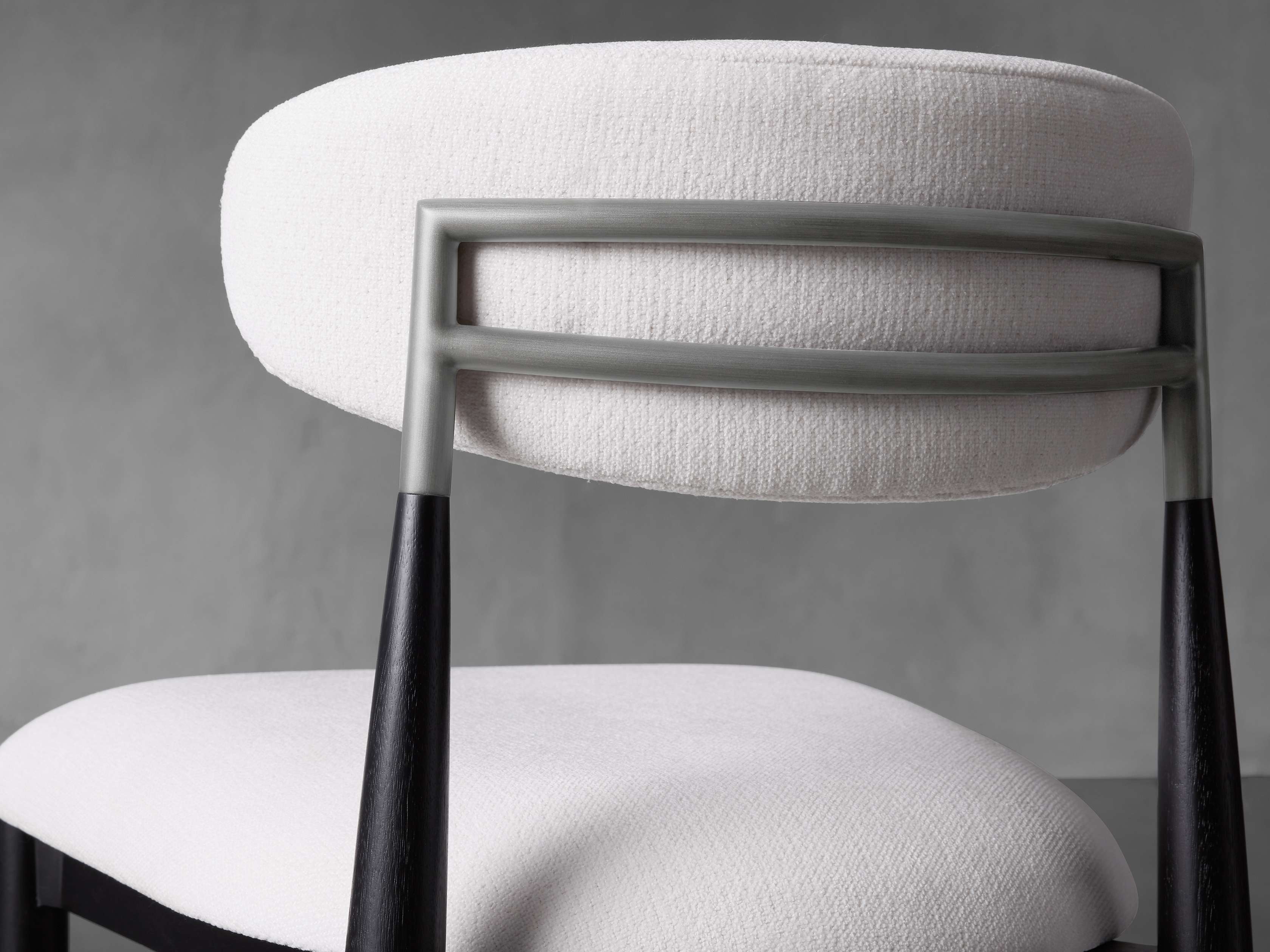 Jagger Dining Side Chair in Black with Antique Pewter