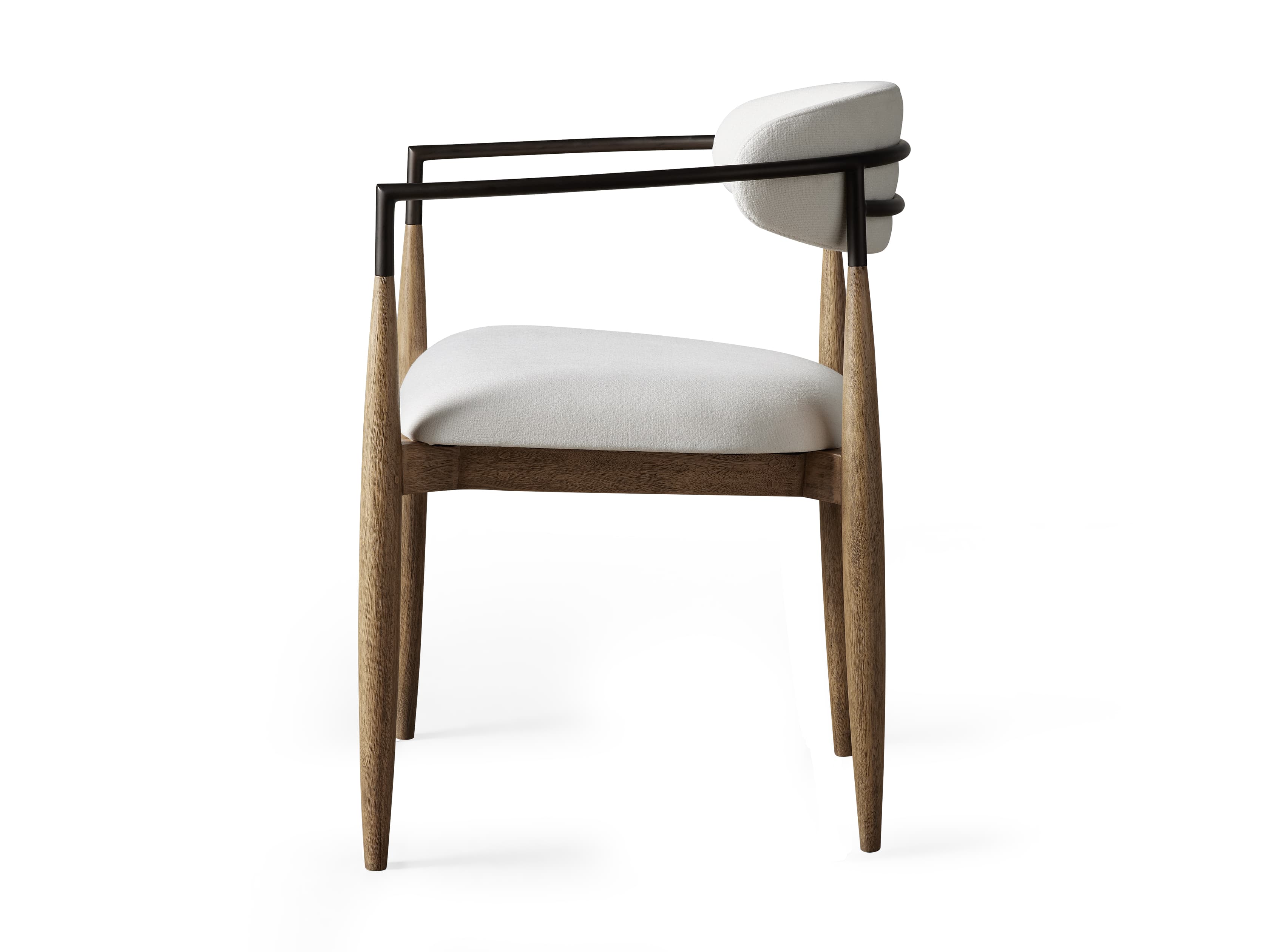Jagger Dining Arm Chair in Natural with Oil Rubbed Bronze