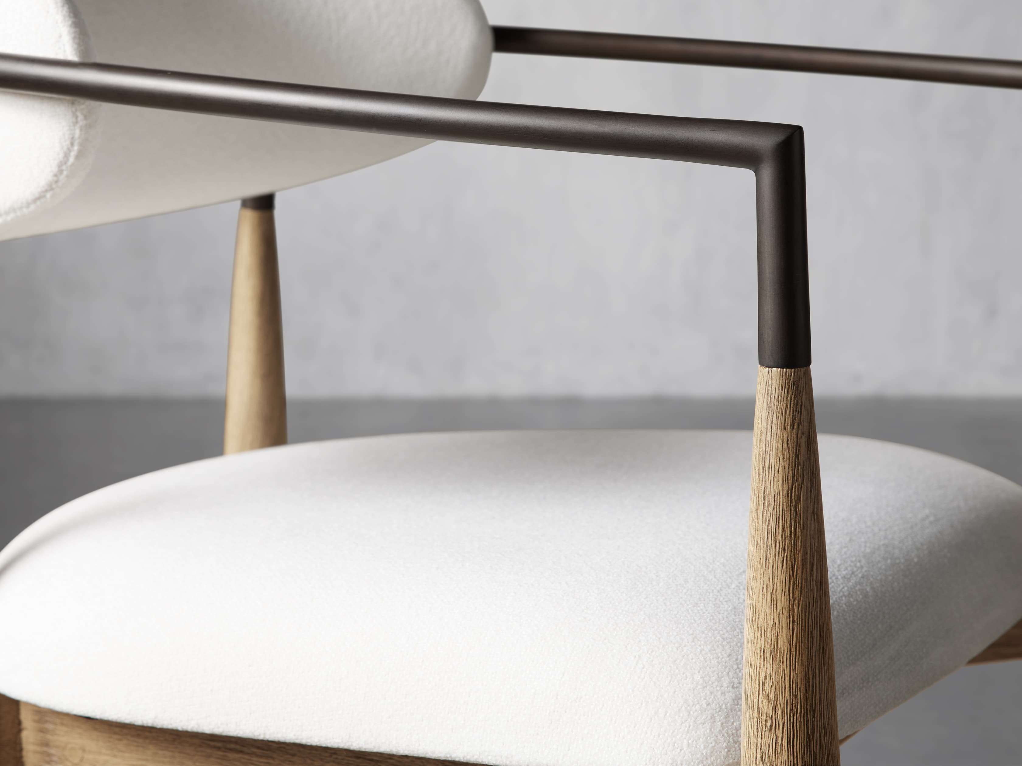 Jagger Dining Arm Chair in Natural with Oil Rubbed Bronze