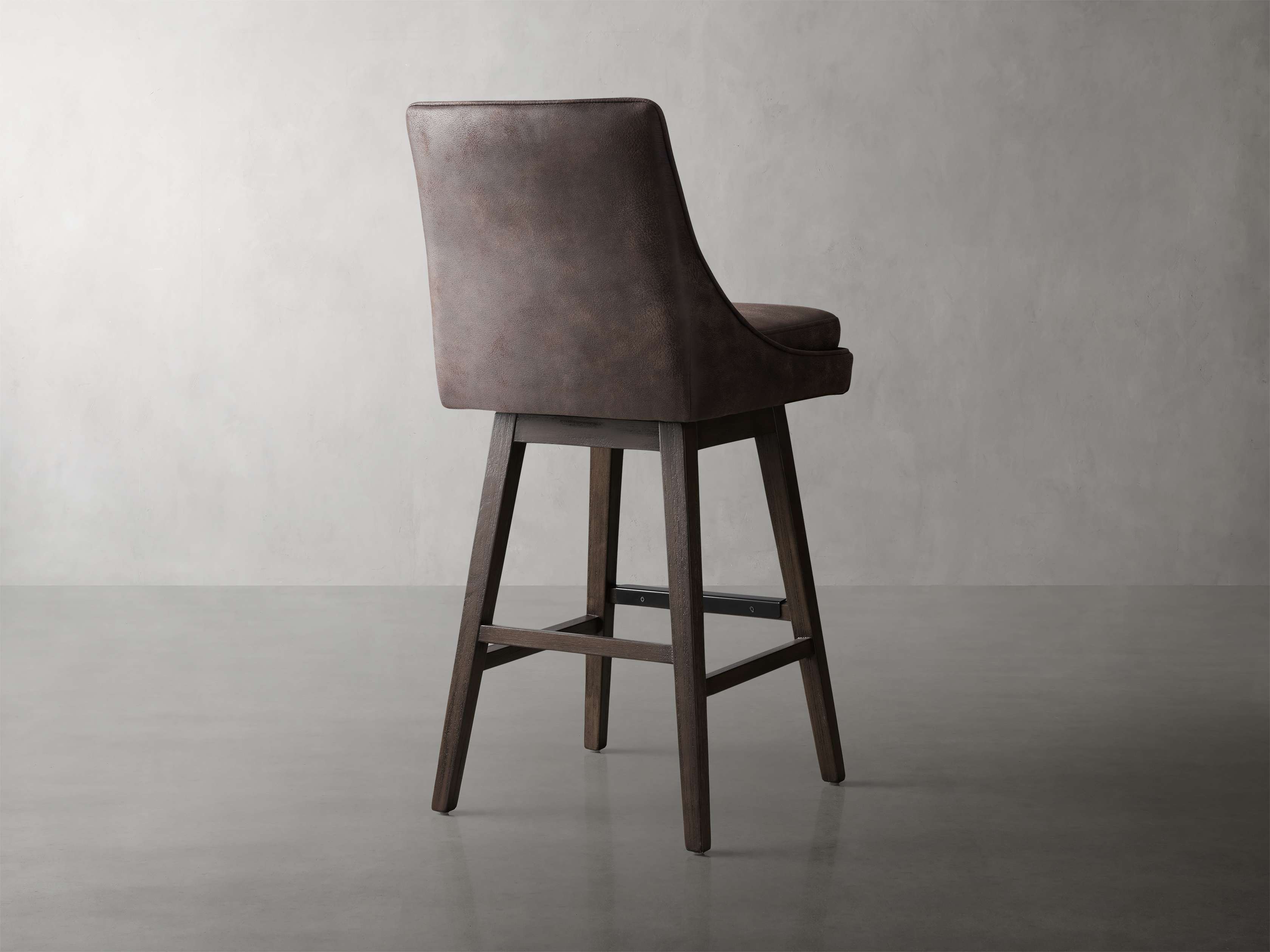 Lunden Faux Leather Swivel Stool