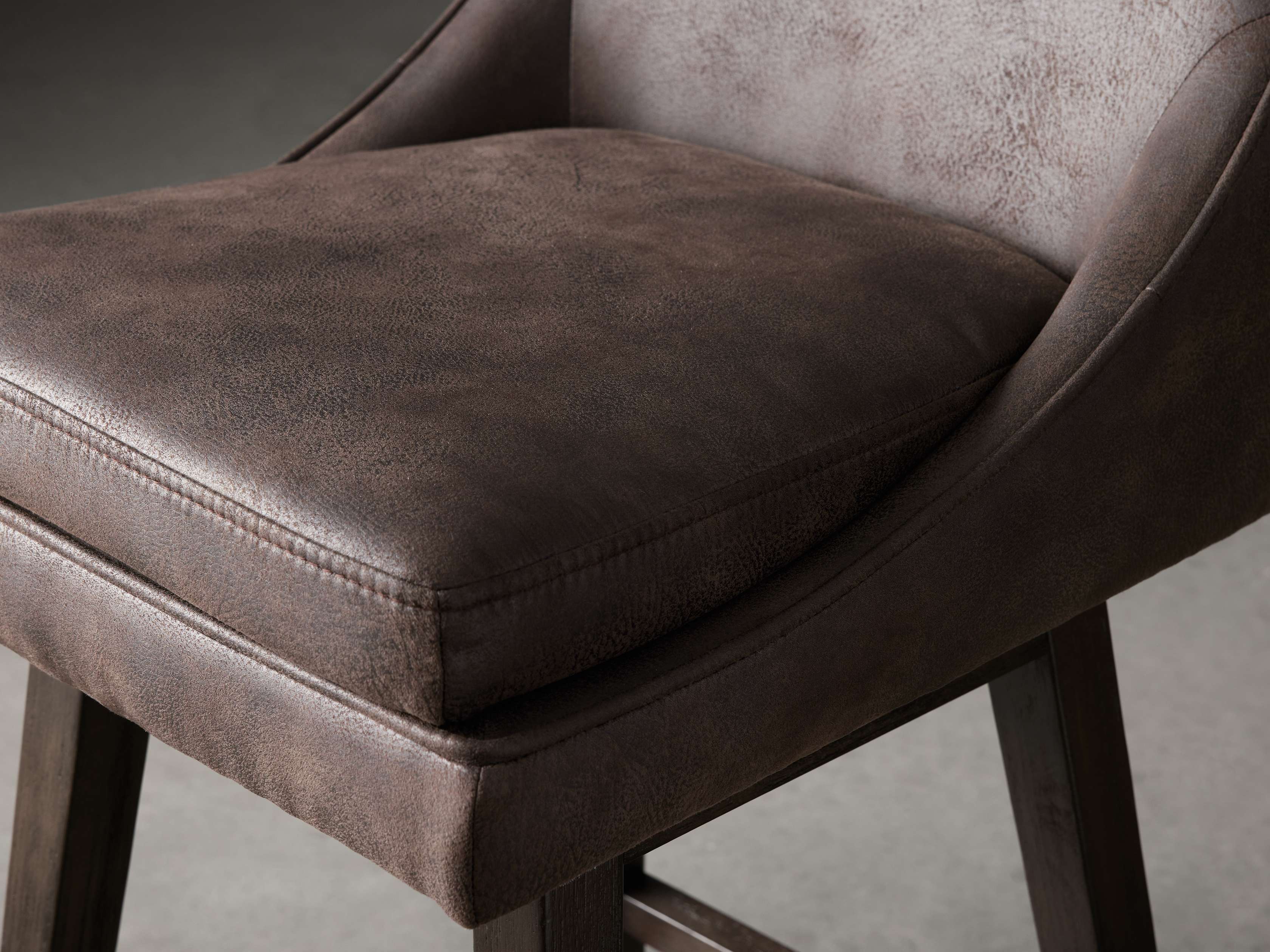 Lunden Faux Leather Swivel Stool
